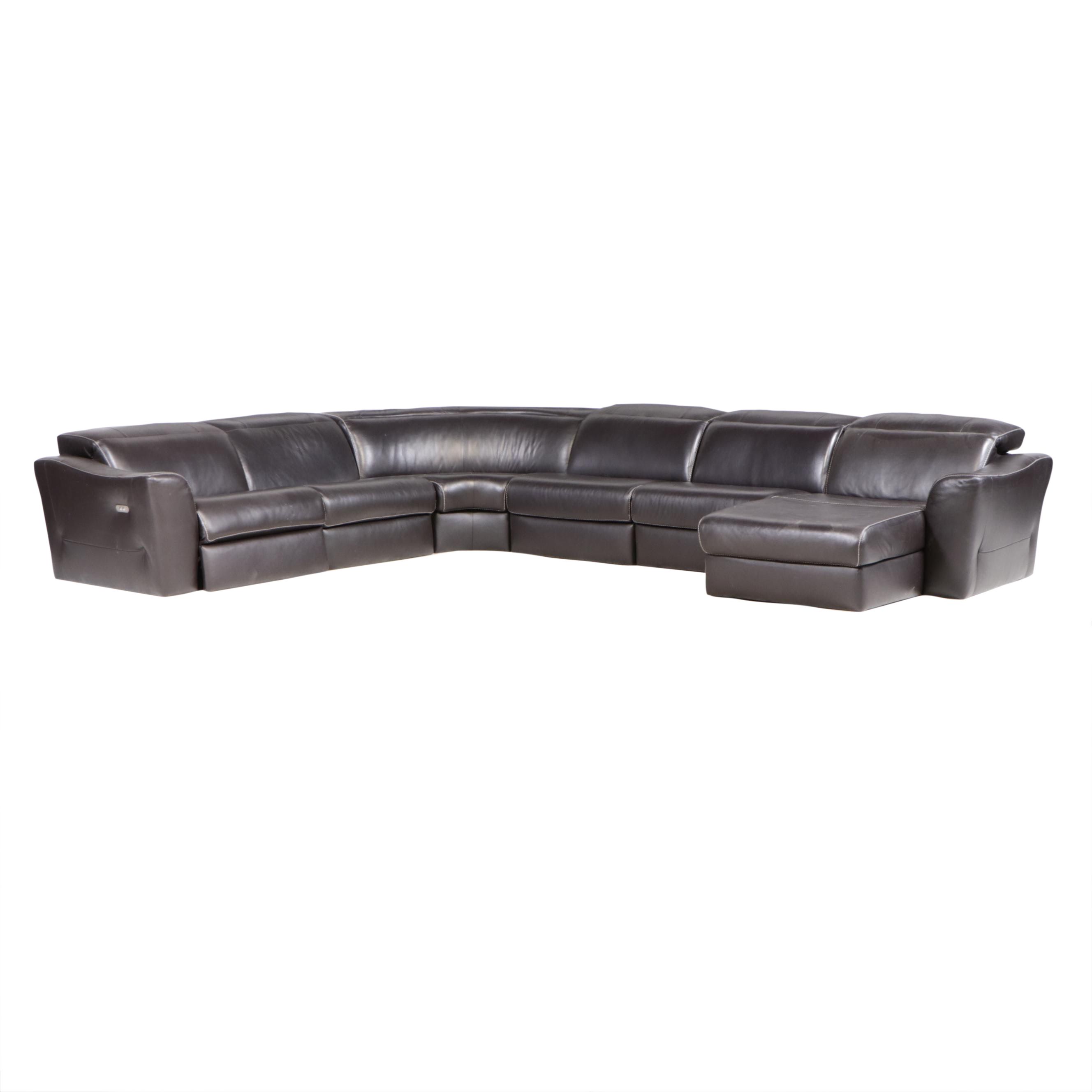 Leather Reclining Sectional Sofa