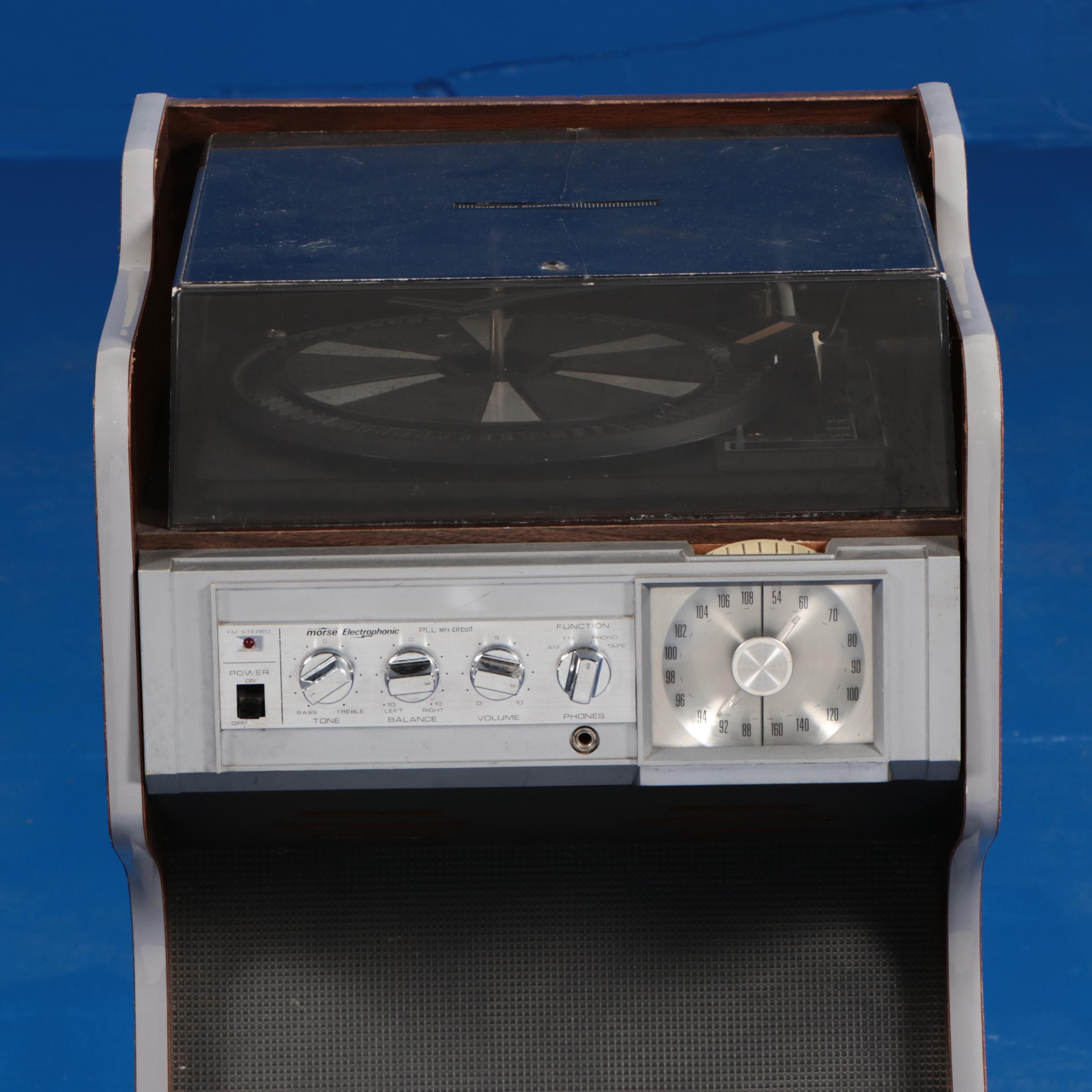 Morse Electrophonic Stereo Record Player and Radio with Light Display