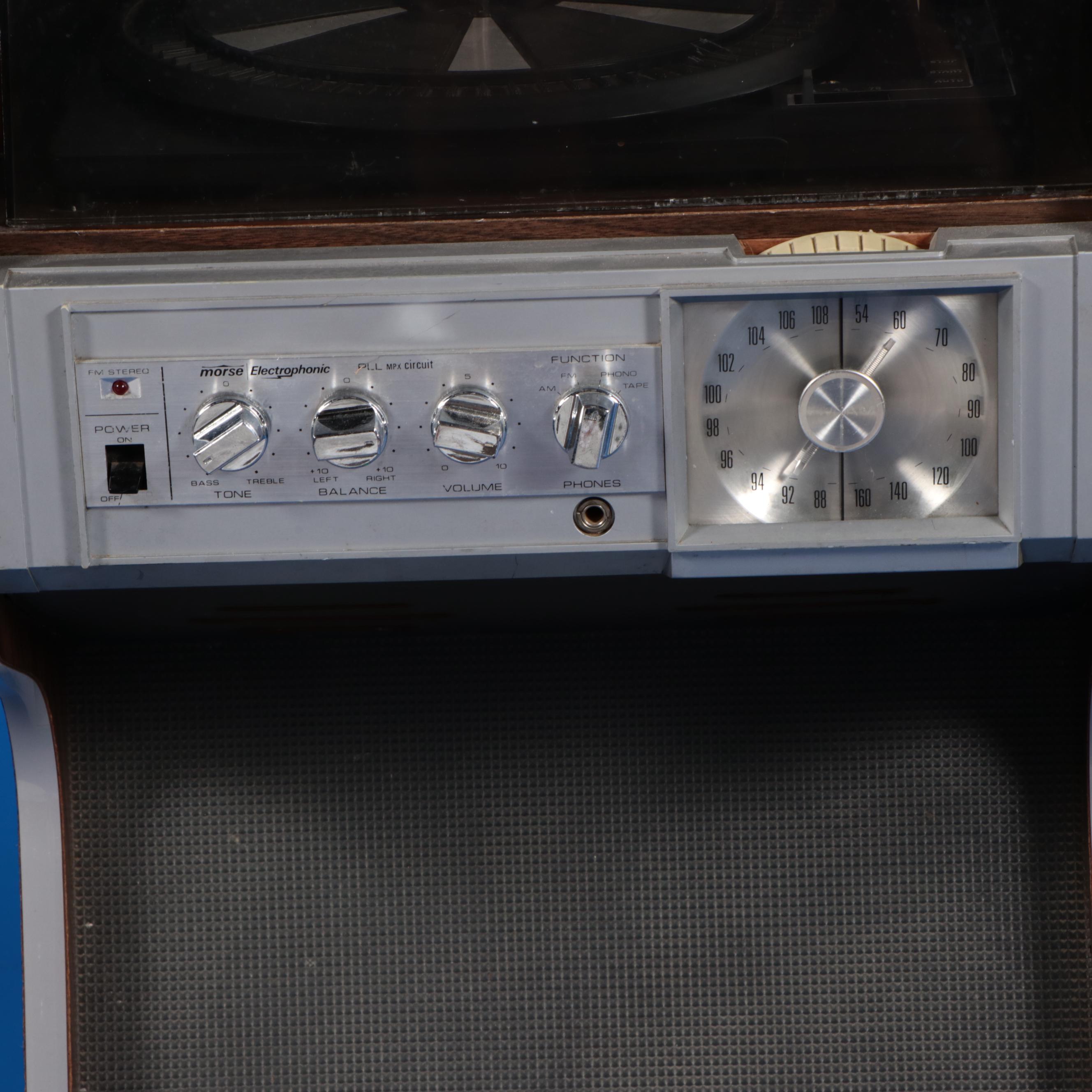 Morse Electrophonic Stereo Record Player and Radio with Light Display