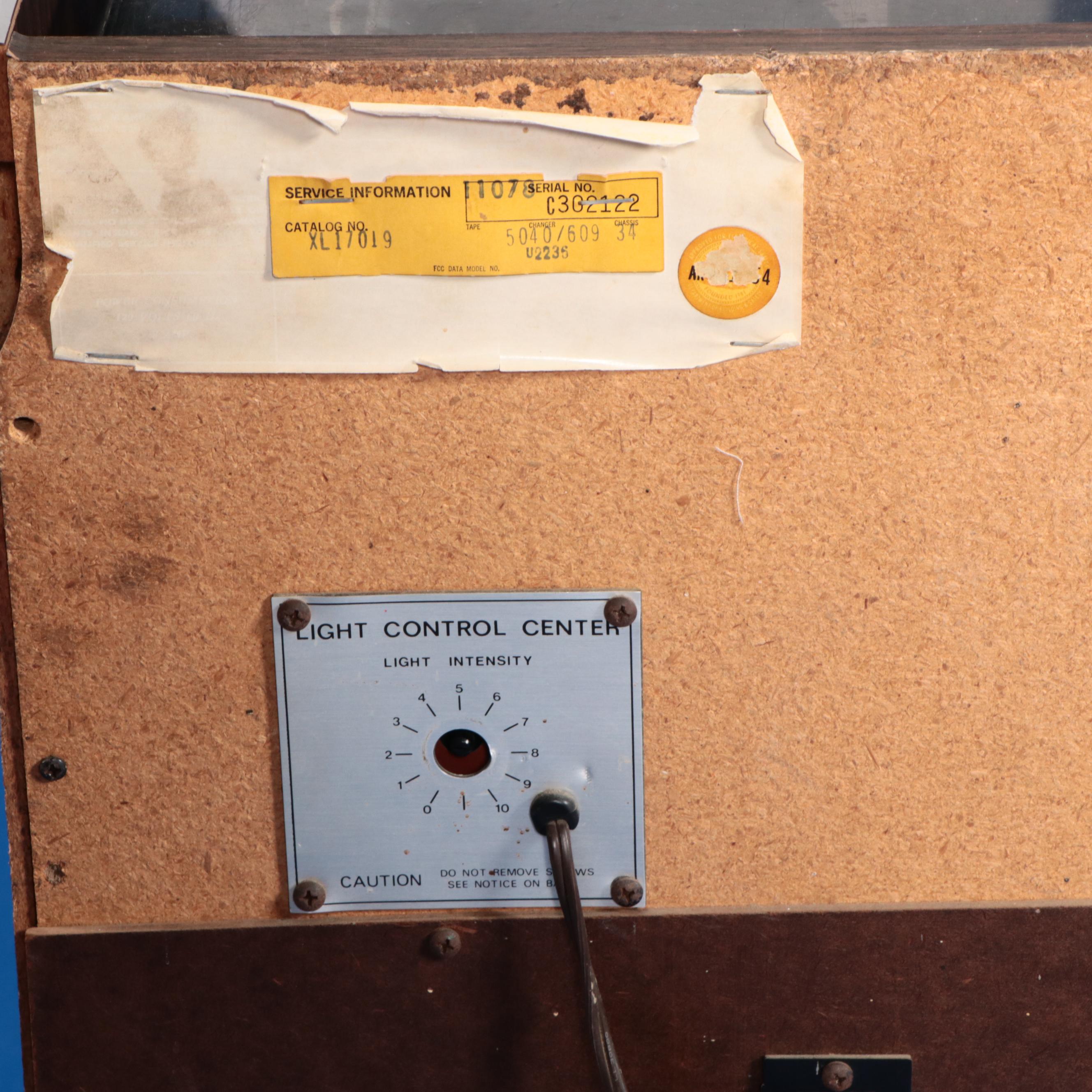 Morse Electrophonic Stereo Record Player and Radio with Light Display