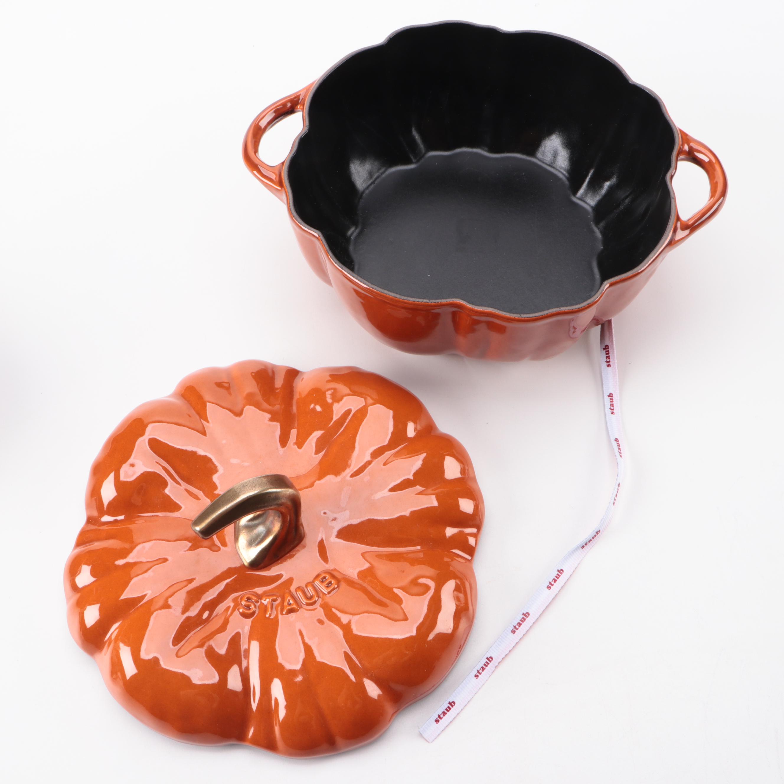 Staub Pumpkin Themed Cast Iron Cocette Dishes