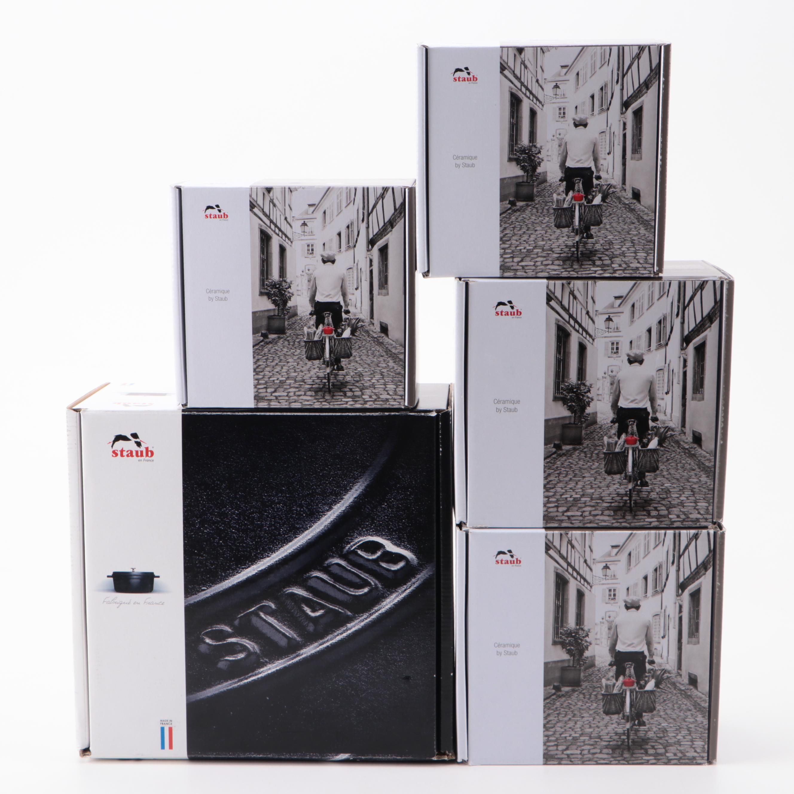 Staub Pumpkin Themed Cast Iron Cocette Dishes