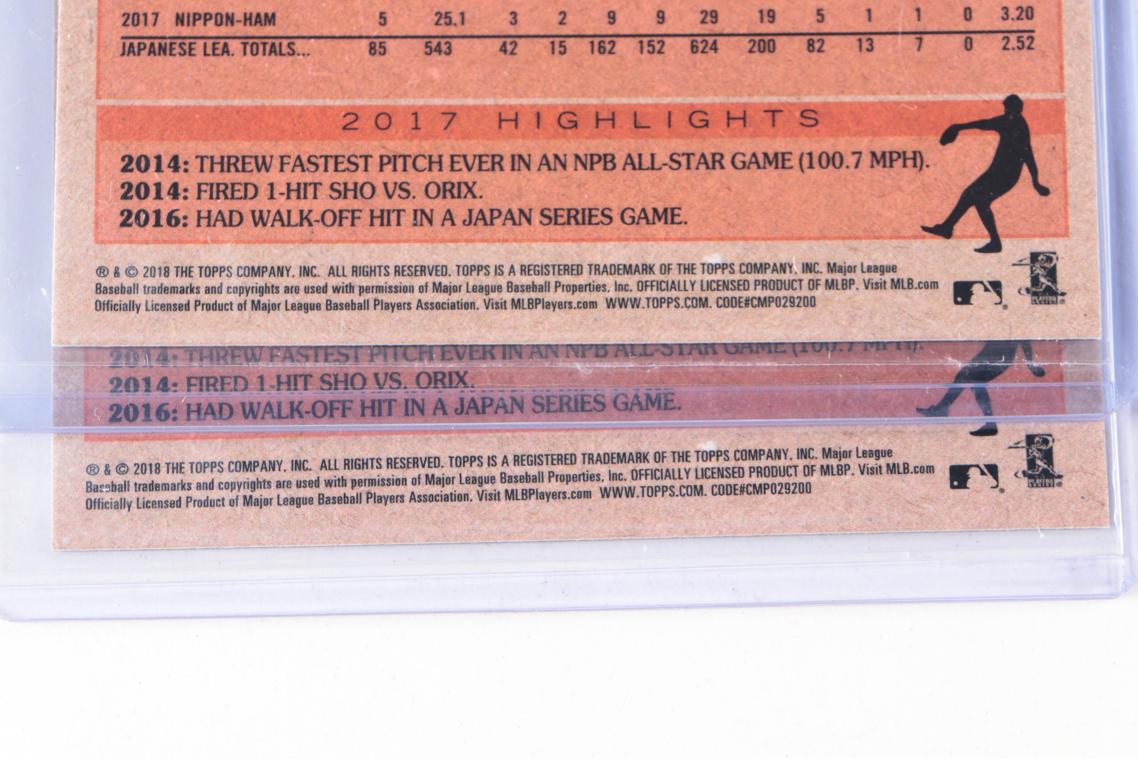 2018 Topps Chrome Shohei Ohtani Rookie Cards with 1983 35th Anniversary