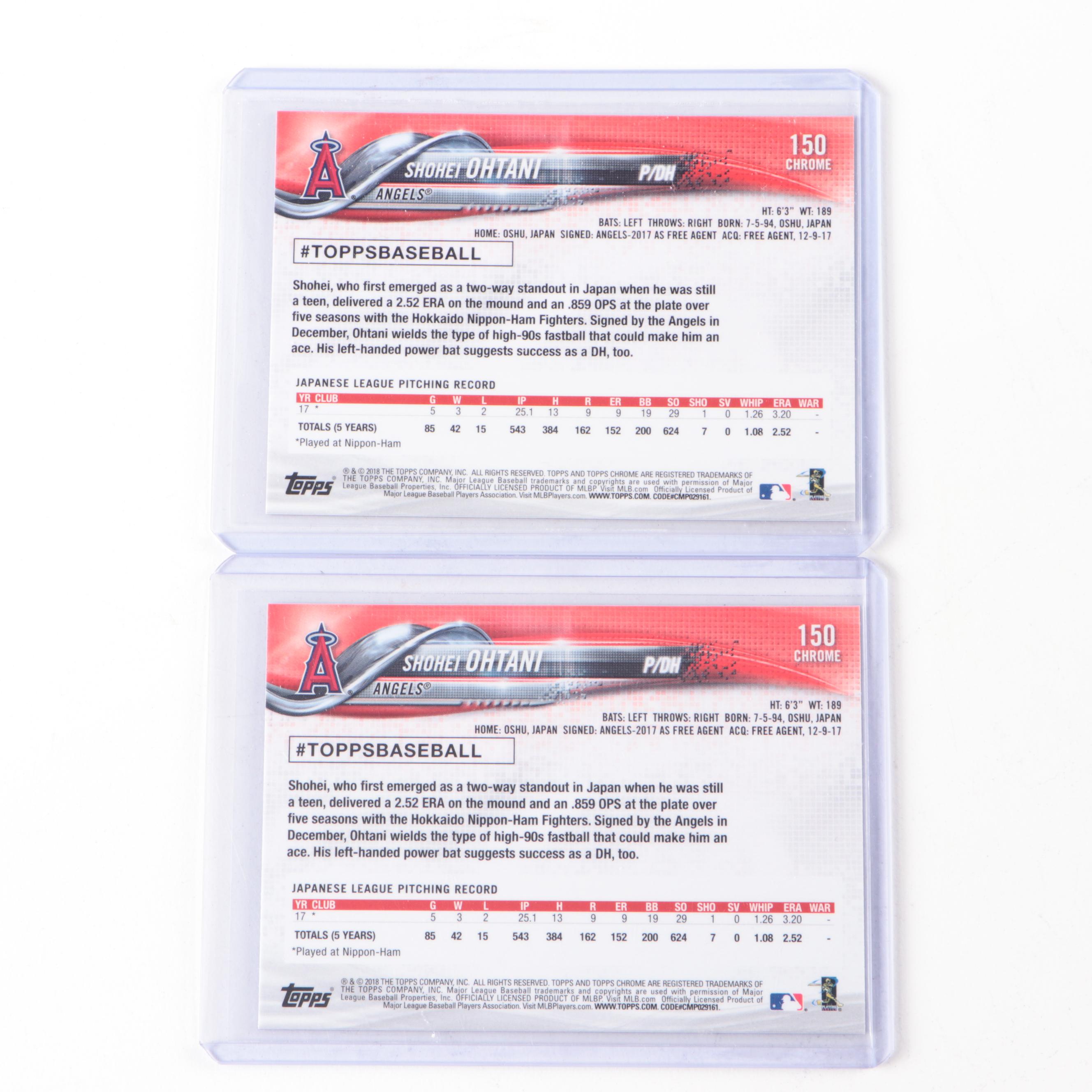 2018 Topps Chrome Shohei Ohtani Rookie Cards with 1983 35th Anniversary