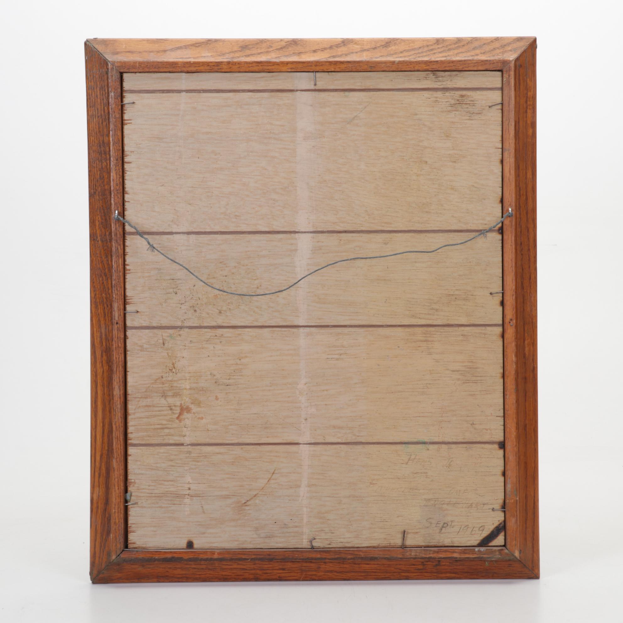 Hans Klesper Oil Painting of Small Bucolic Chapel, Circa 1970