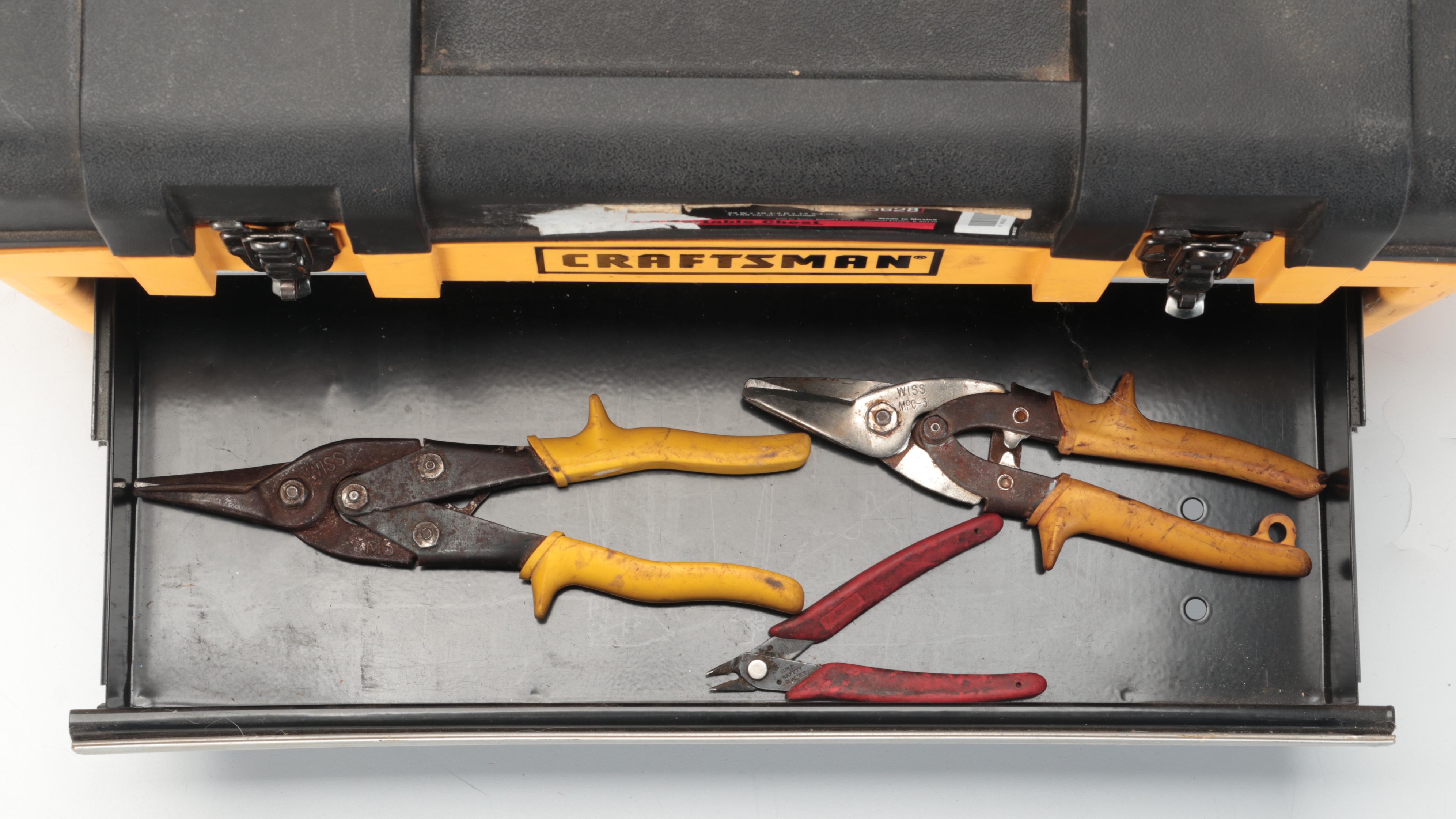 Craftsmen Plastic Portable Tool Cabinet with Screwdrivers, Pliers and More Tools