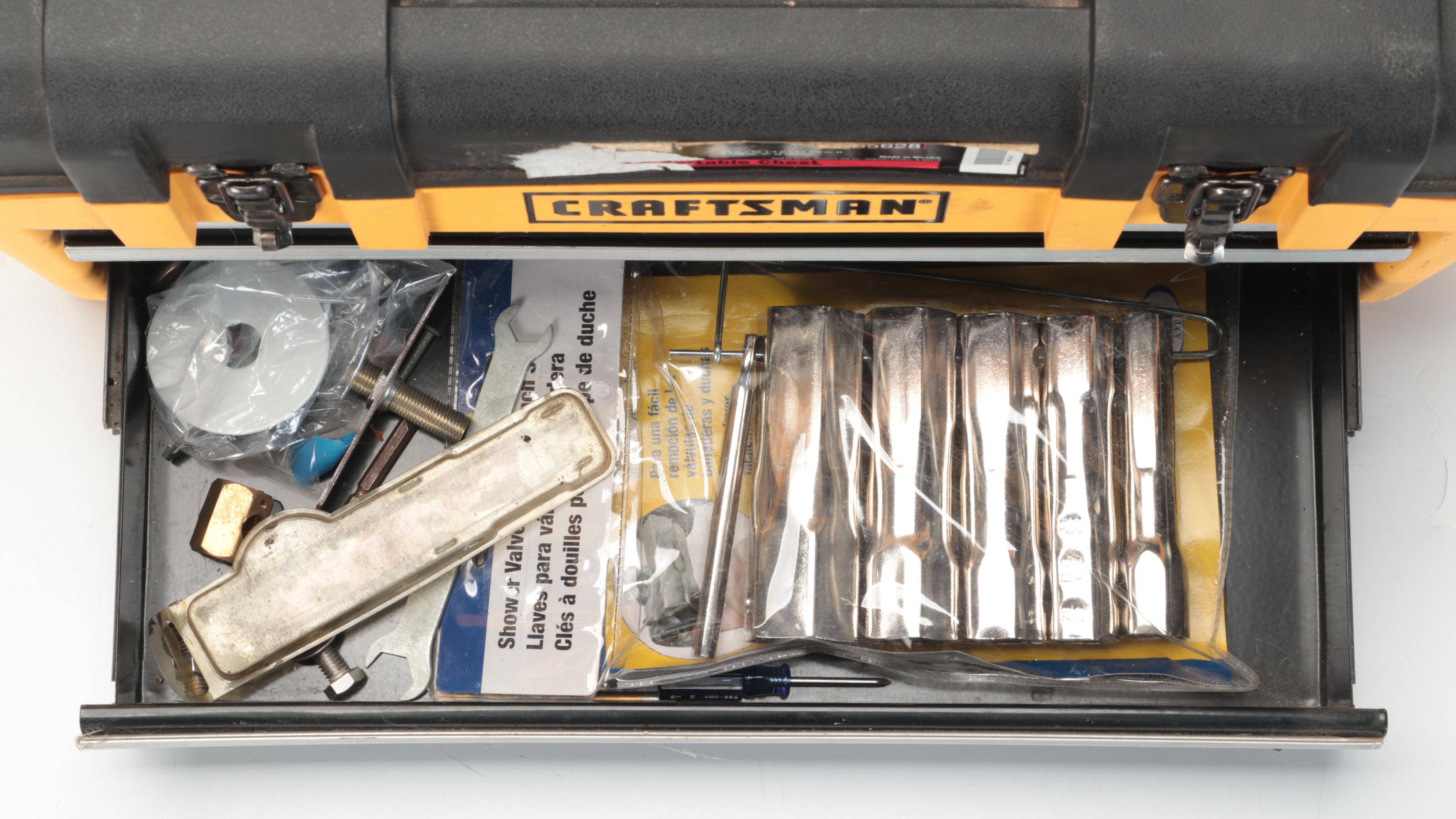Craftsmen Plastic Portable Tool Cabinet with Screwdrivers, Pliers and More Tools
