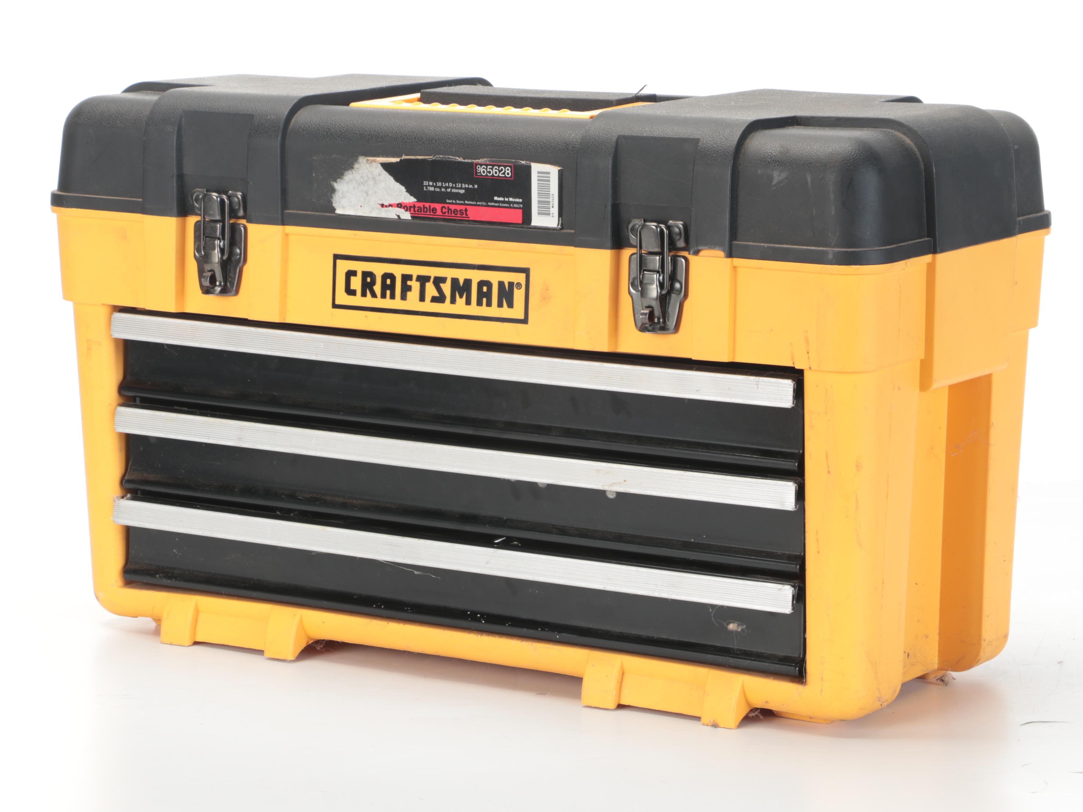 Craftsmen Plastic Portable Tool Cabinet with Screwdrivers, Pliers and More Tools