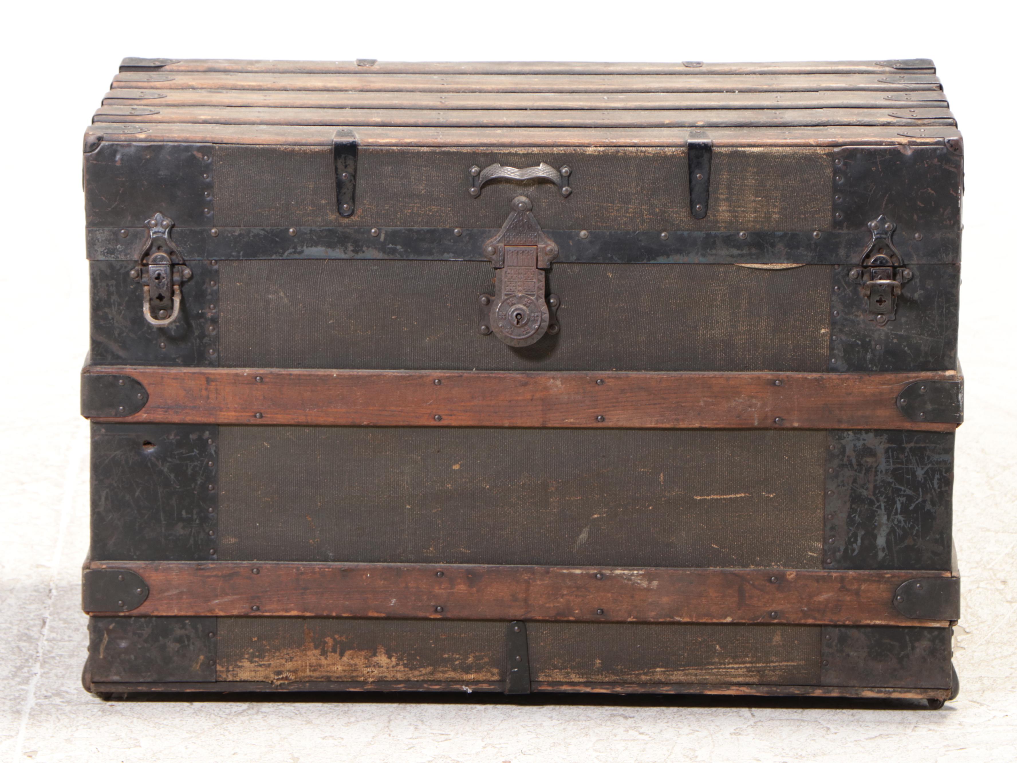Victorian Wooden Travel Trunk