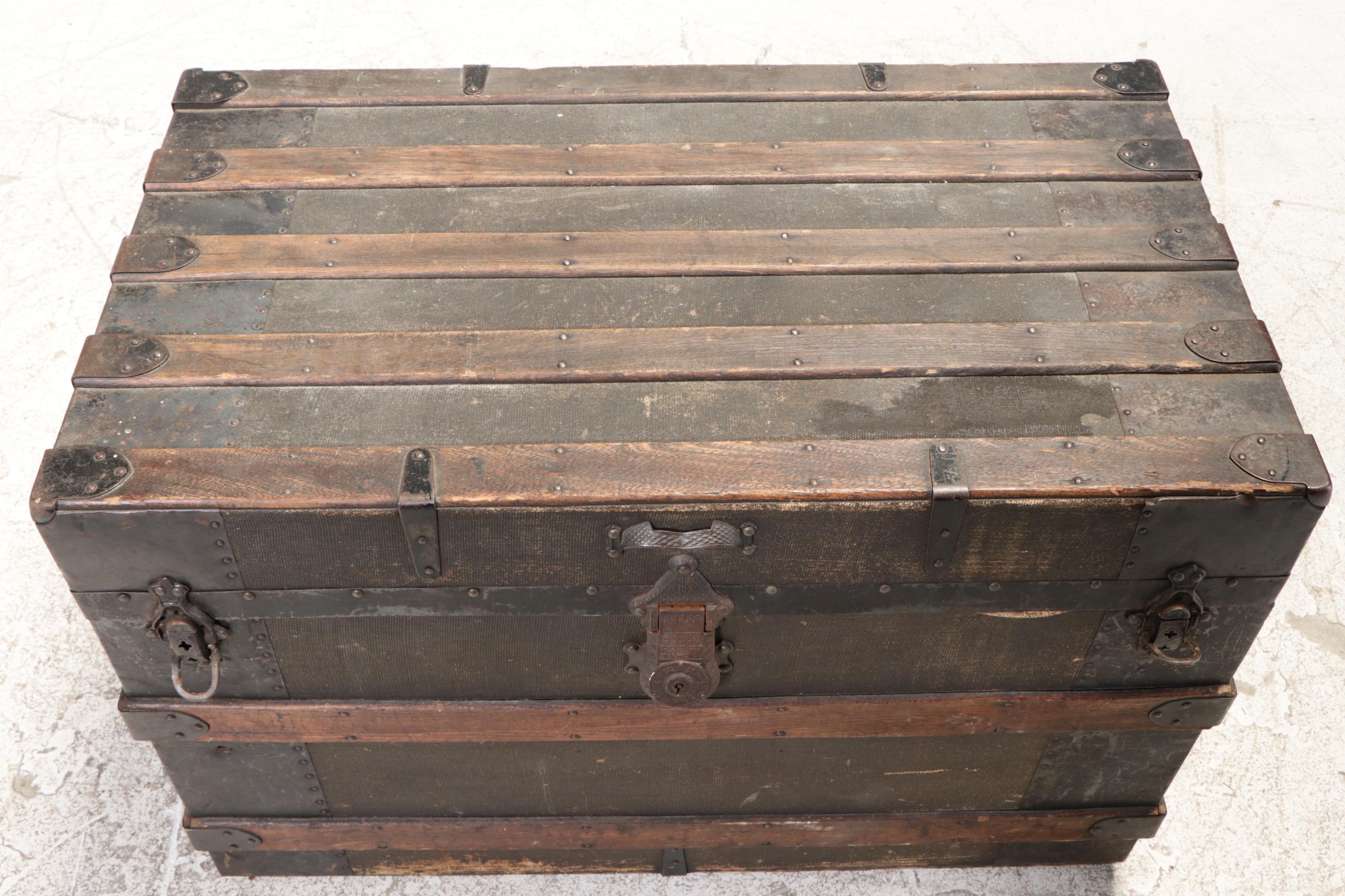 Victorian Wooden Travel Trunk