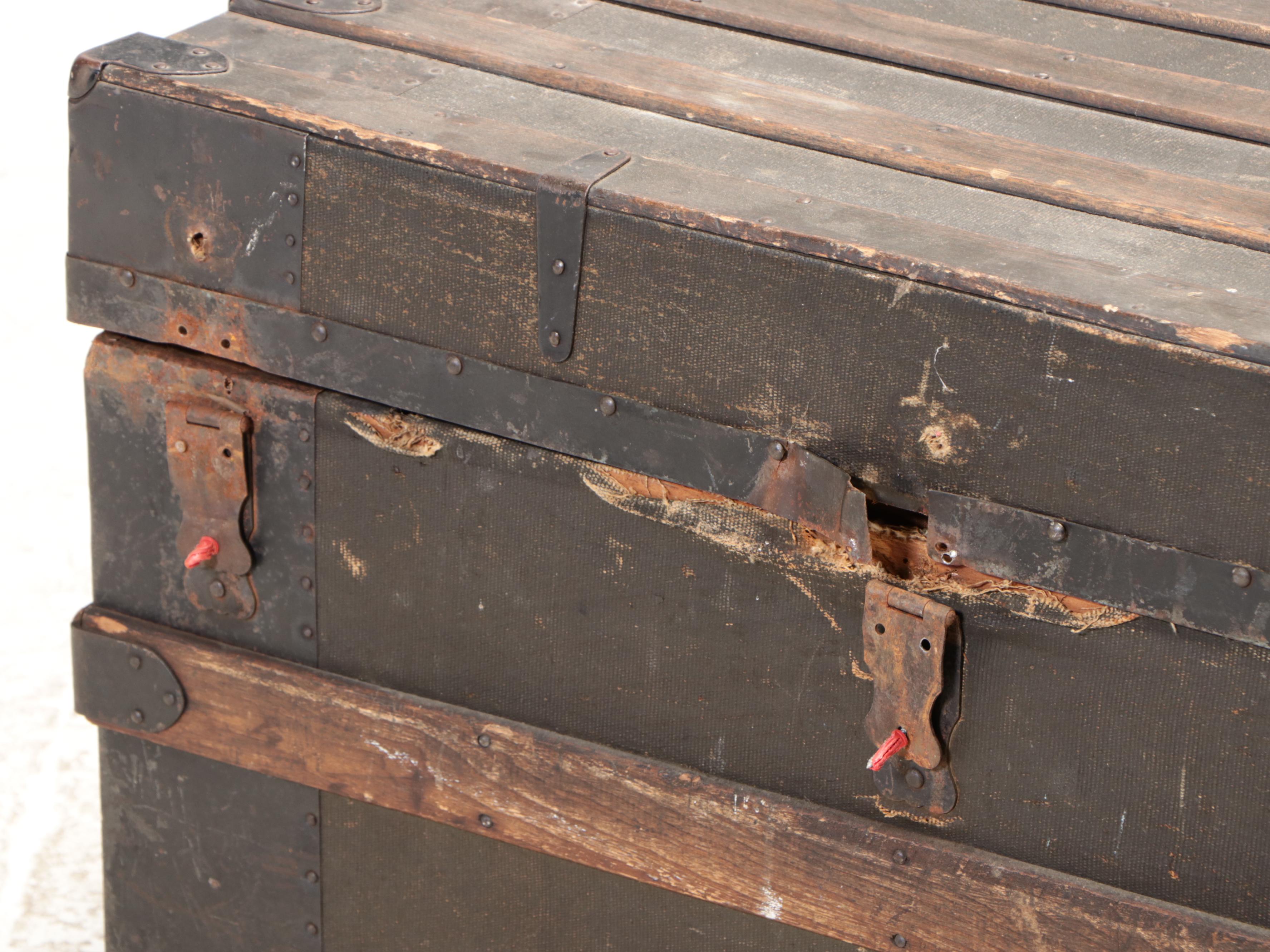 Victorian Wooden Travel Trunk
