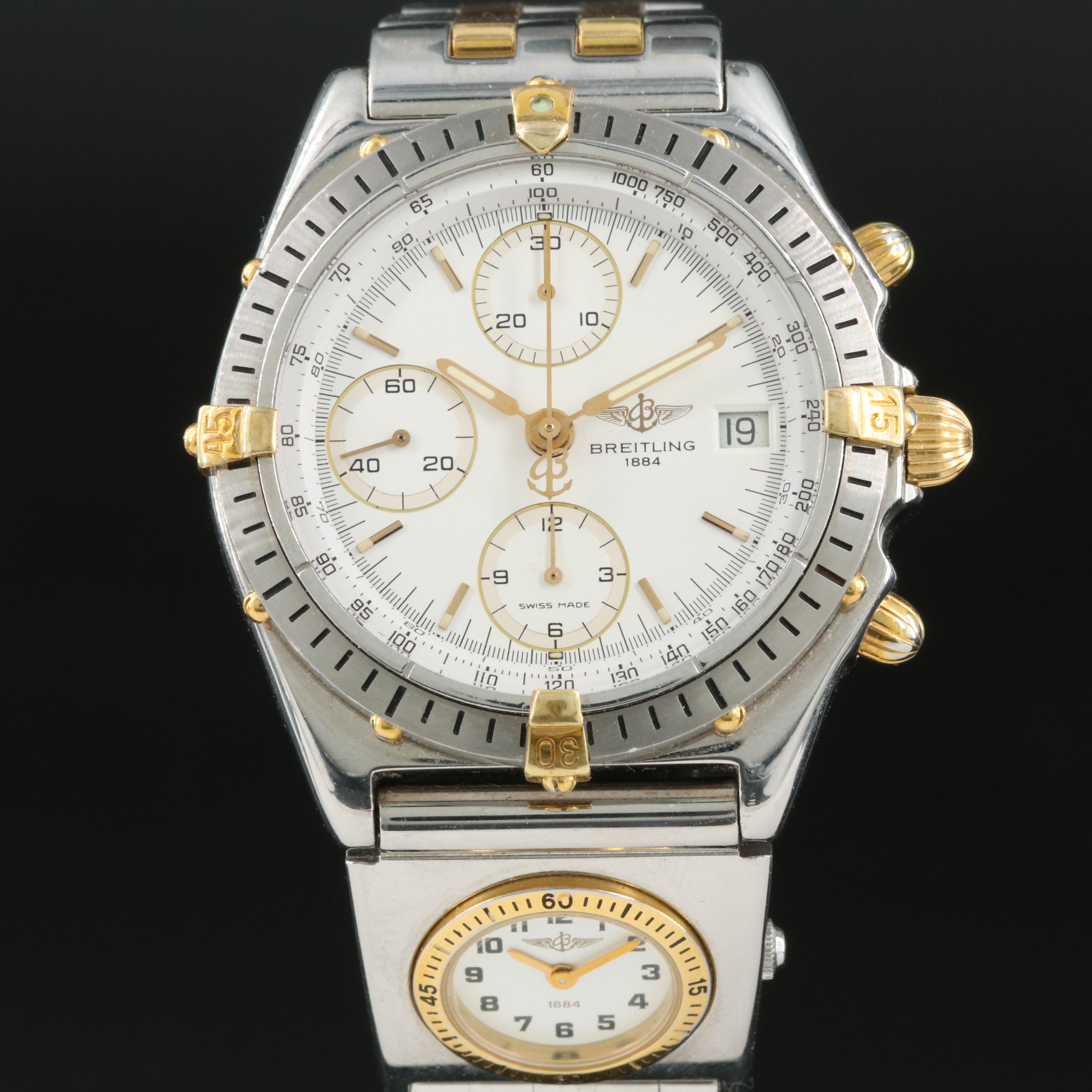 Breitling Chronomat Chronograph with UTC 18K Gold and Steel Watch