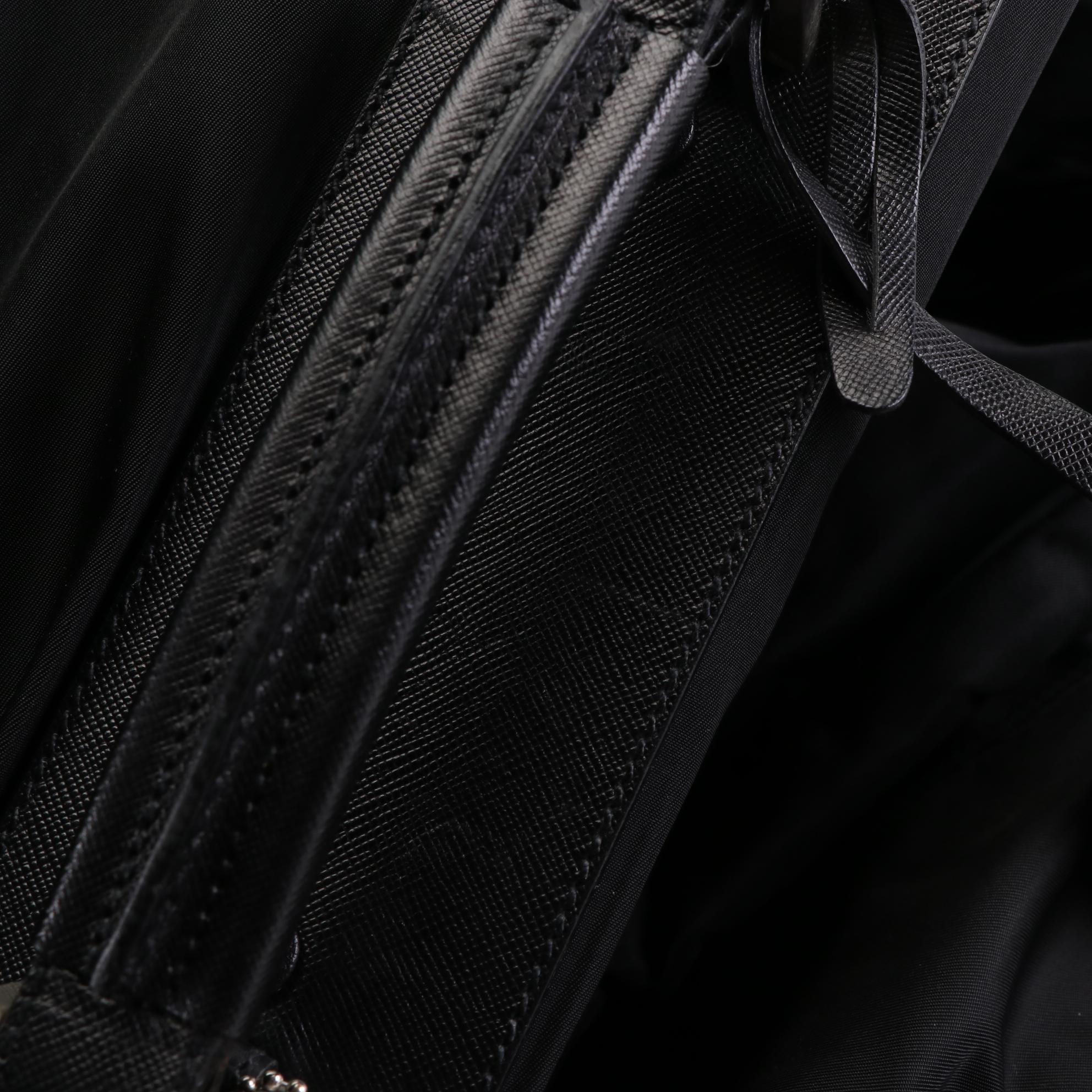Prada Garment Bag in Nylon with Saffiano Leather Trim