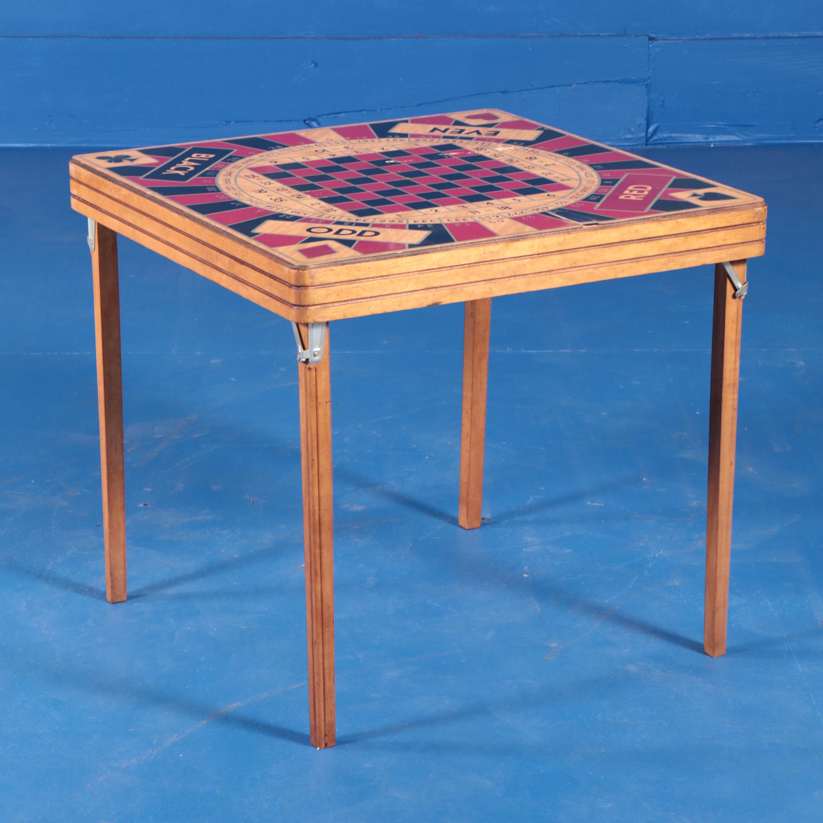 Monte Carlo 5-in-1 Game Table, Mid-20th Century