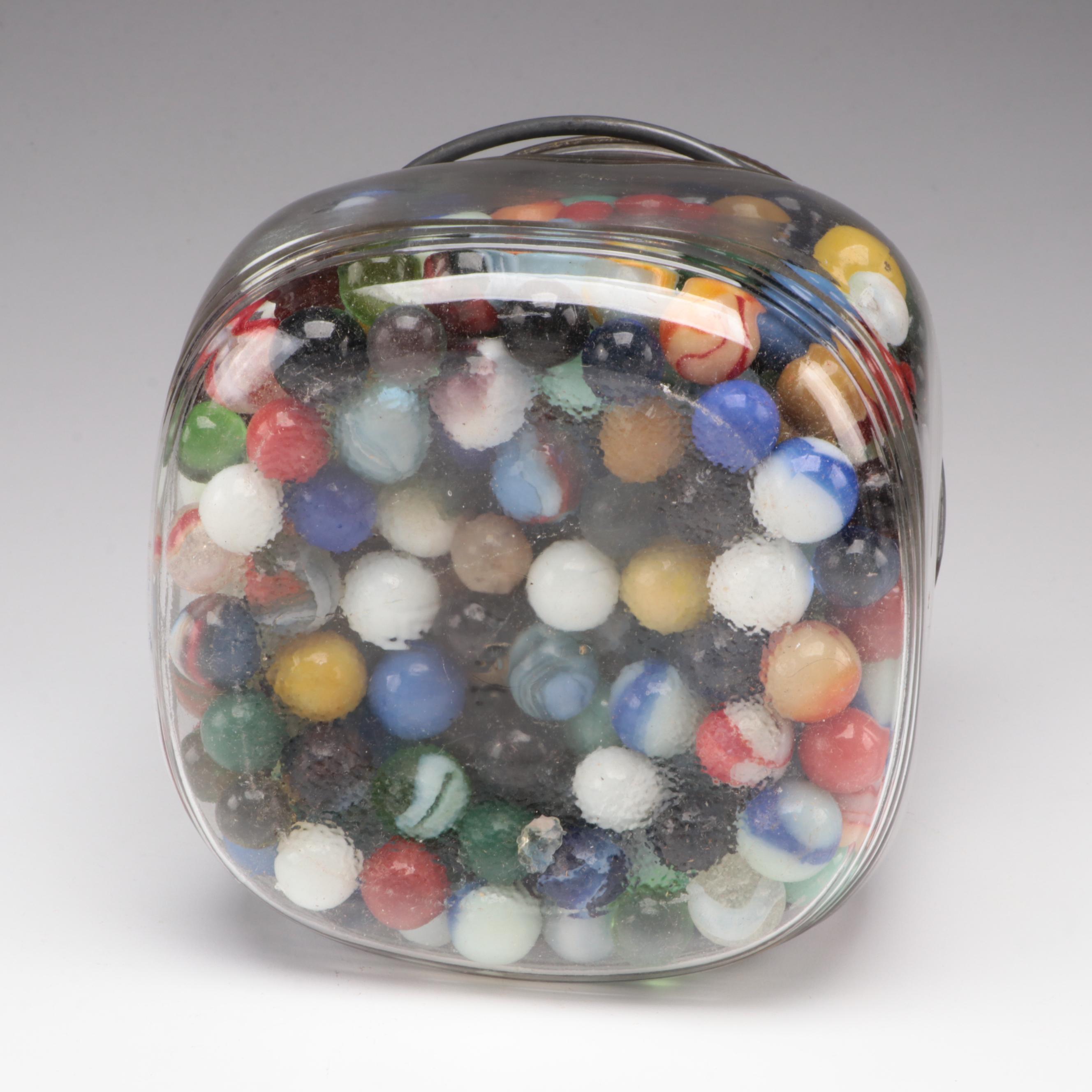 Cadmium and Uranium Glass Marbles With Swirlies and More