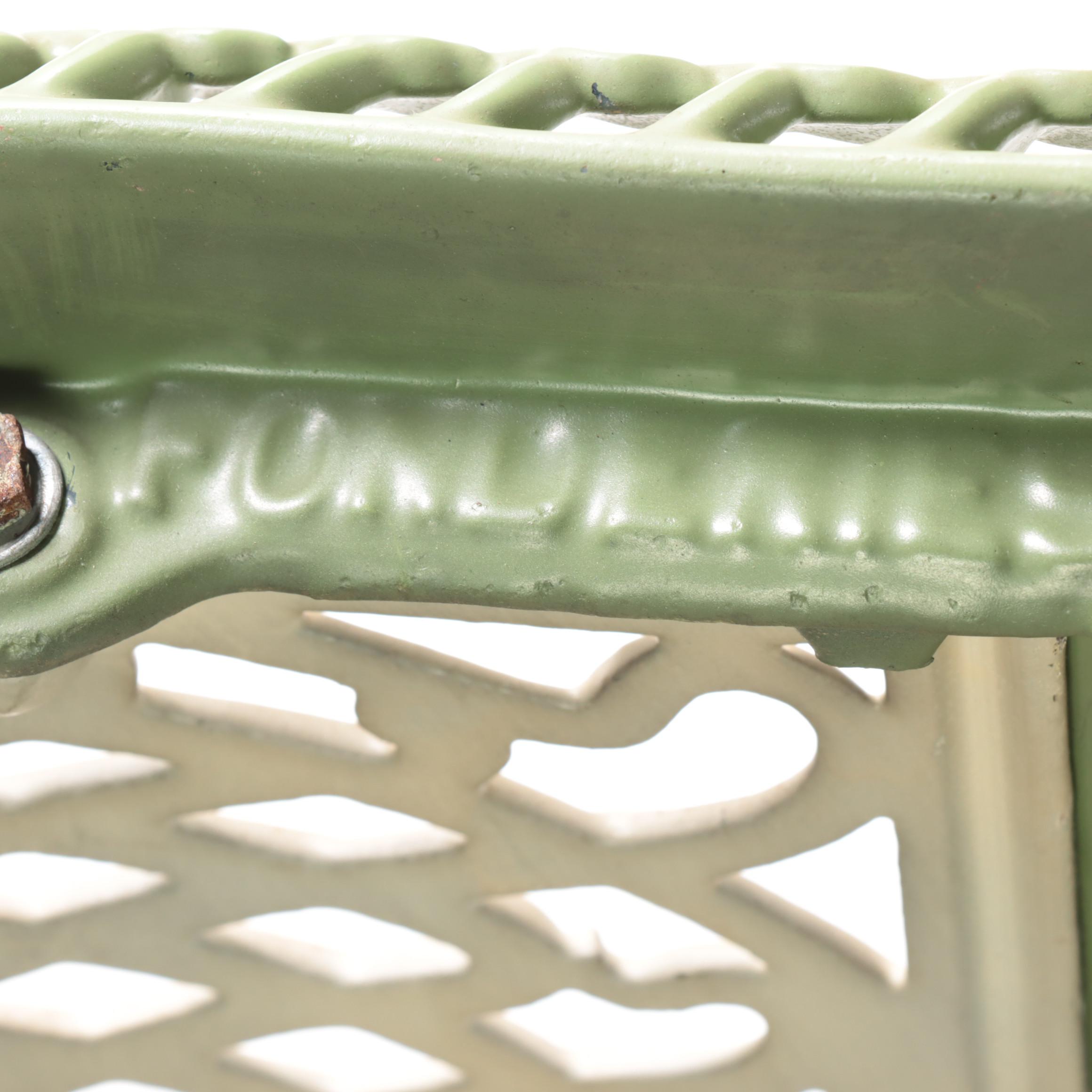 Nestor Martin Belgian Cast Iron and Enamel Parlor Stove Surround