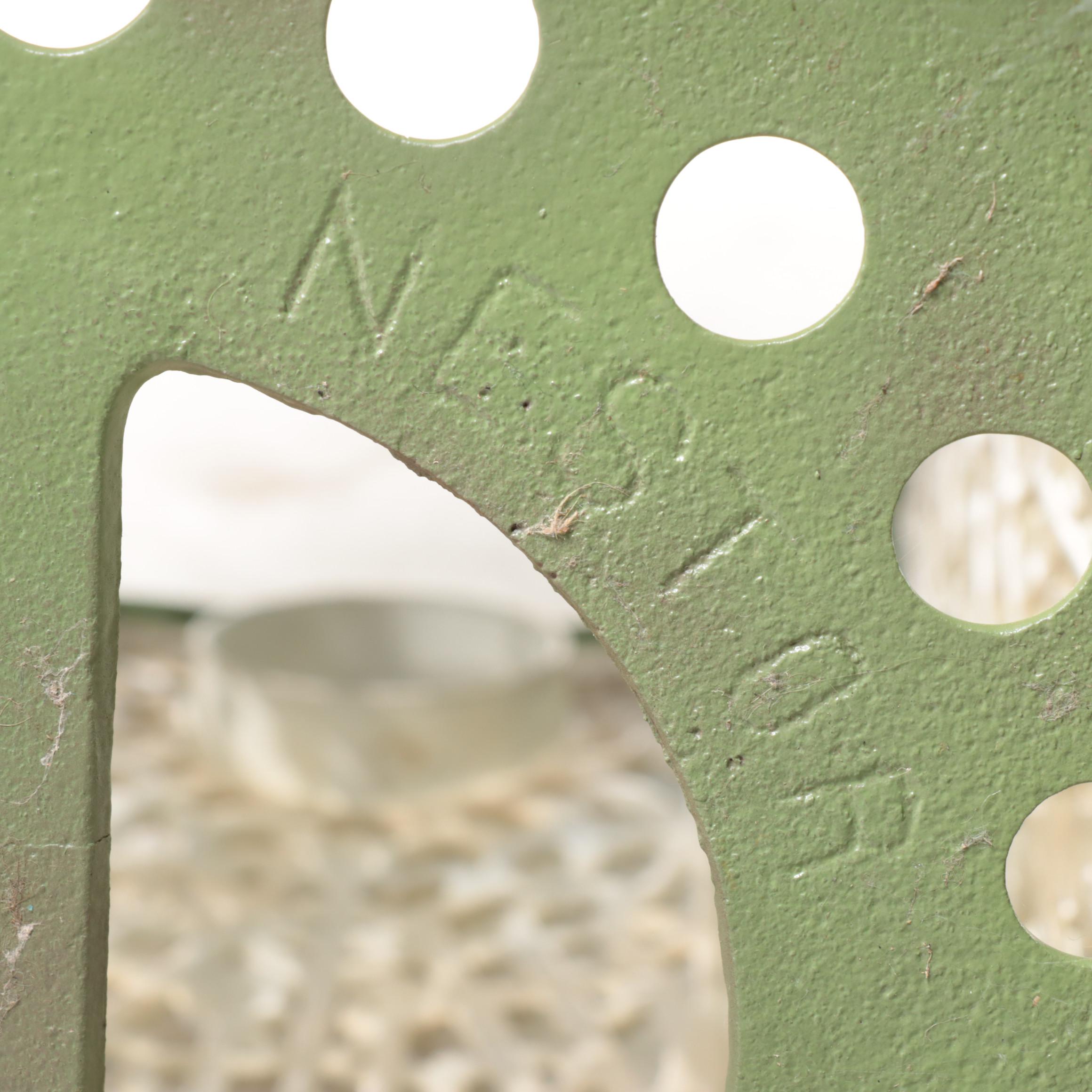 Nestor Martin Belgian Cast Iron and Enamel Parlor Stove Surround