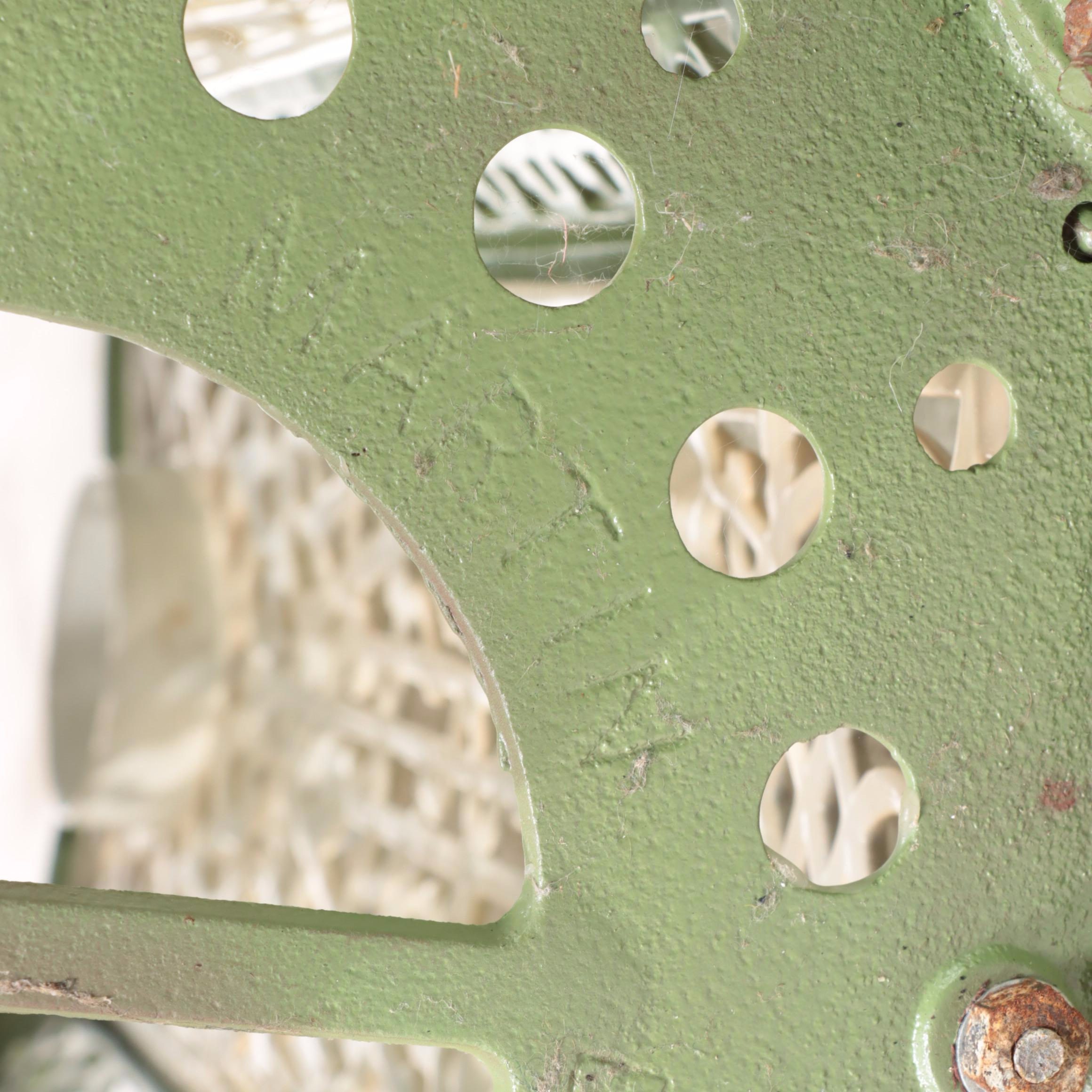 Nestor Martin Belgian Cast Iron and Enamel Parlor Stove Surround