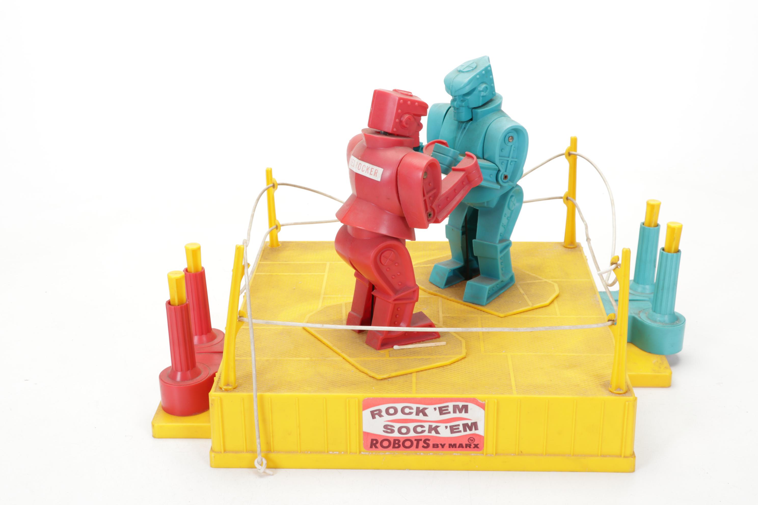 Rock 'Em Sock 'Em Robot Boxing Toys, Ali Punching Puppets, Mike Tyson Toy