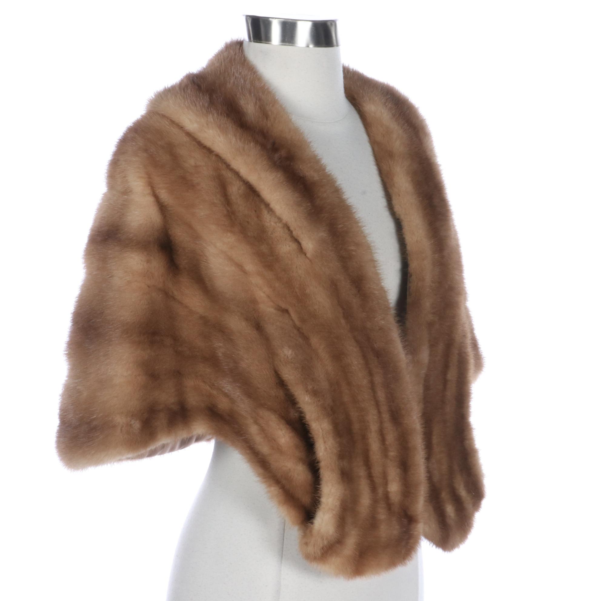 Mink Fur Capelet Stole from Carl W. Herrmann Furs
