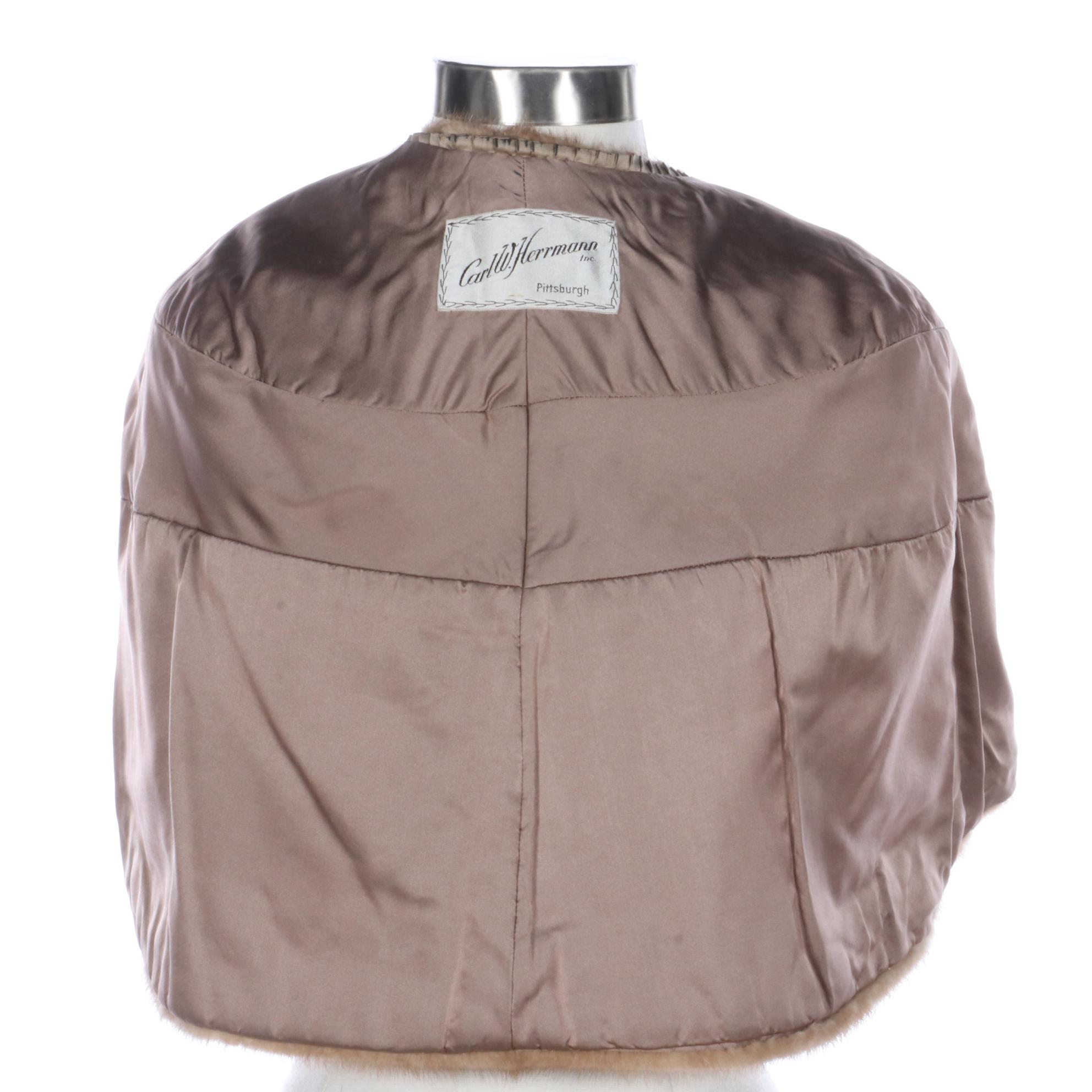 Mink Fur Capelet Stole from Carl W. Herrmann Furs