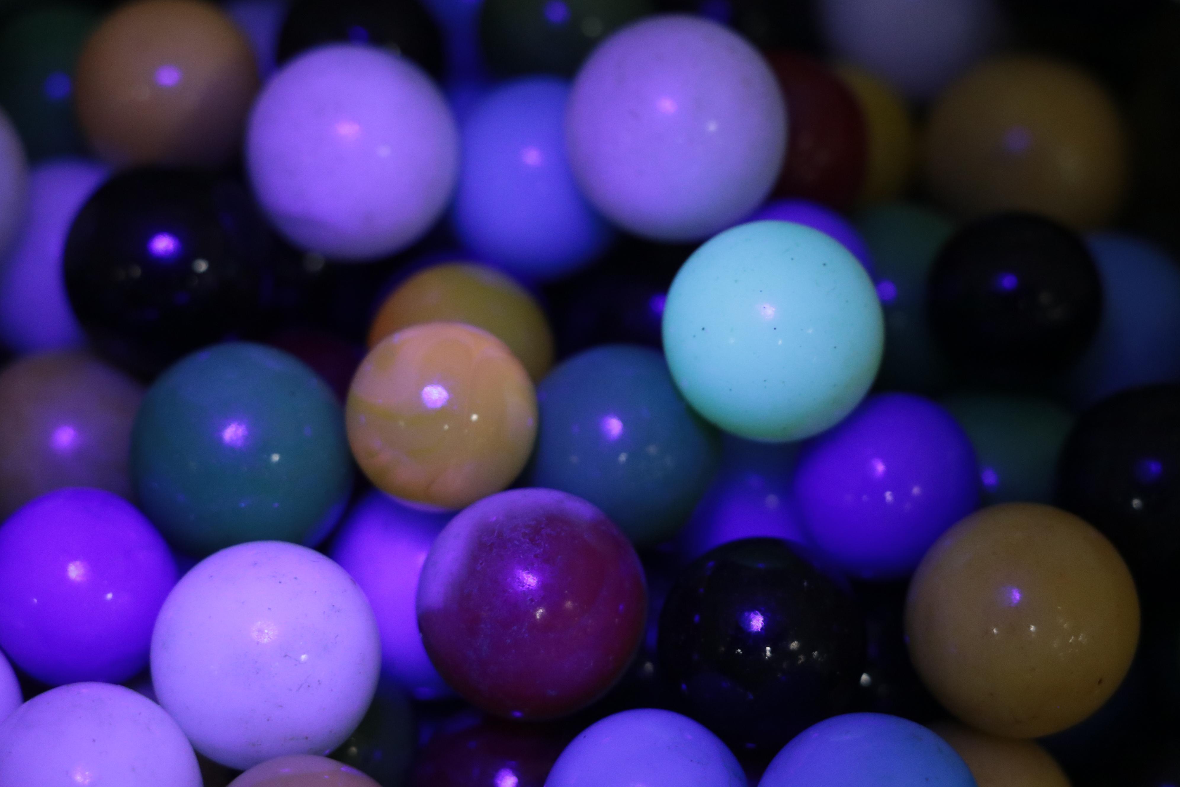 Cadmium and Uranium Glass Marbles With Swirlies and More