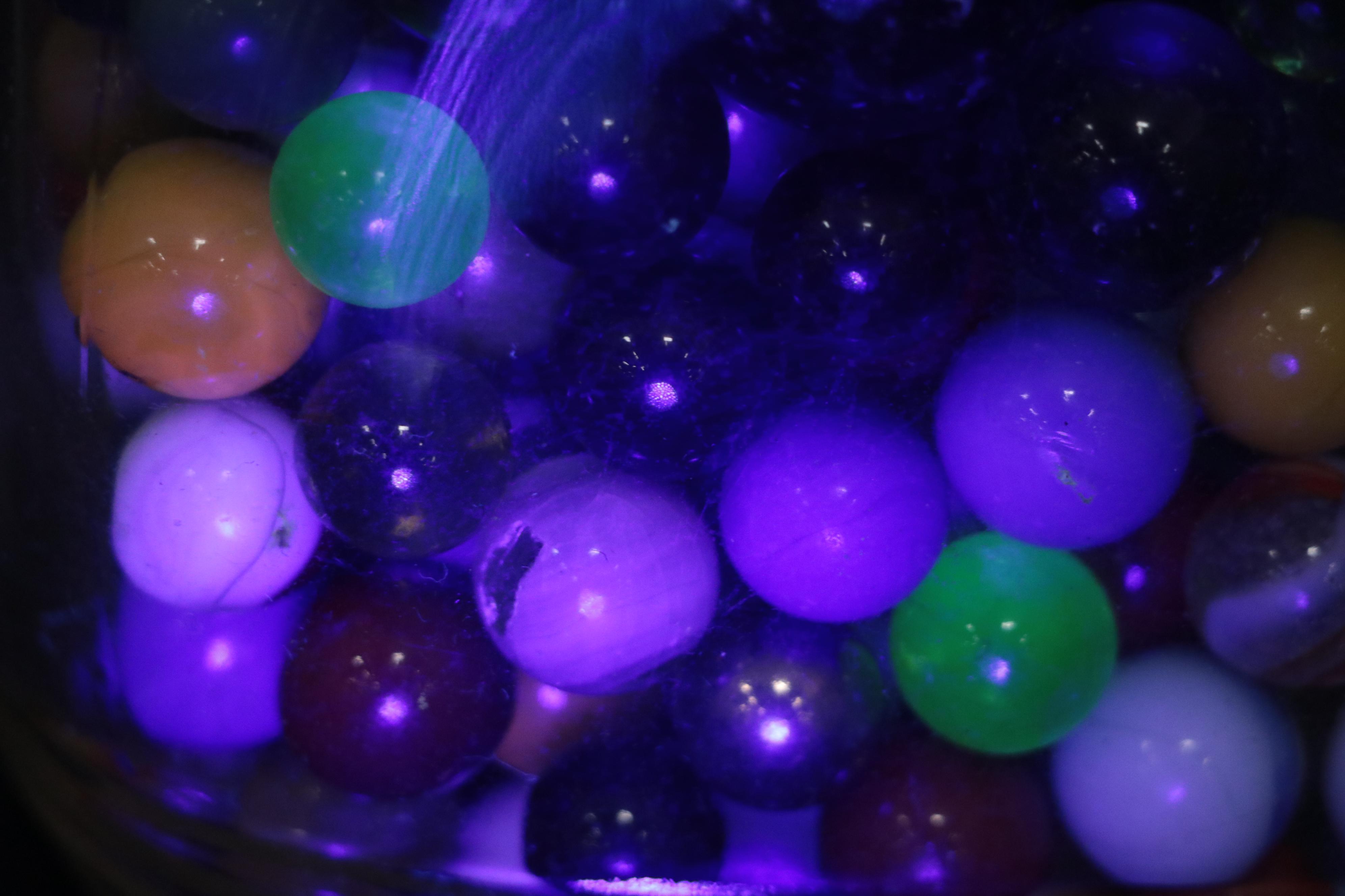 Cadmium and Uranium Glass Marbles With Swirlies and More