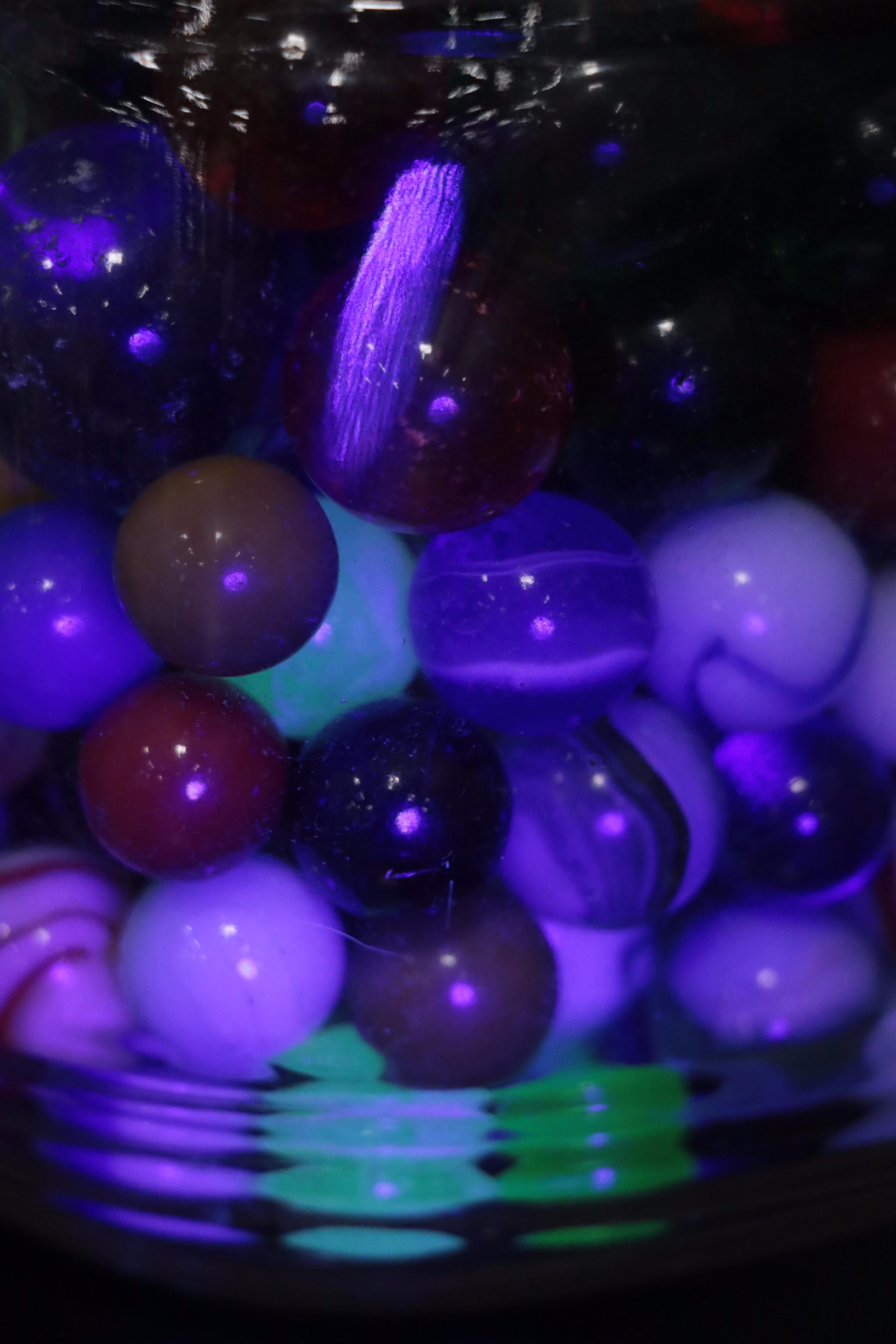 Cadmium and Uranium Glass Marbles With Swirlies and More