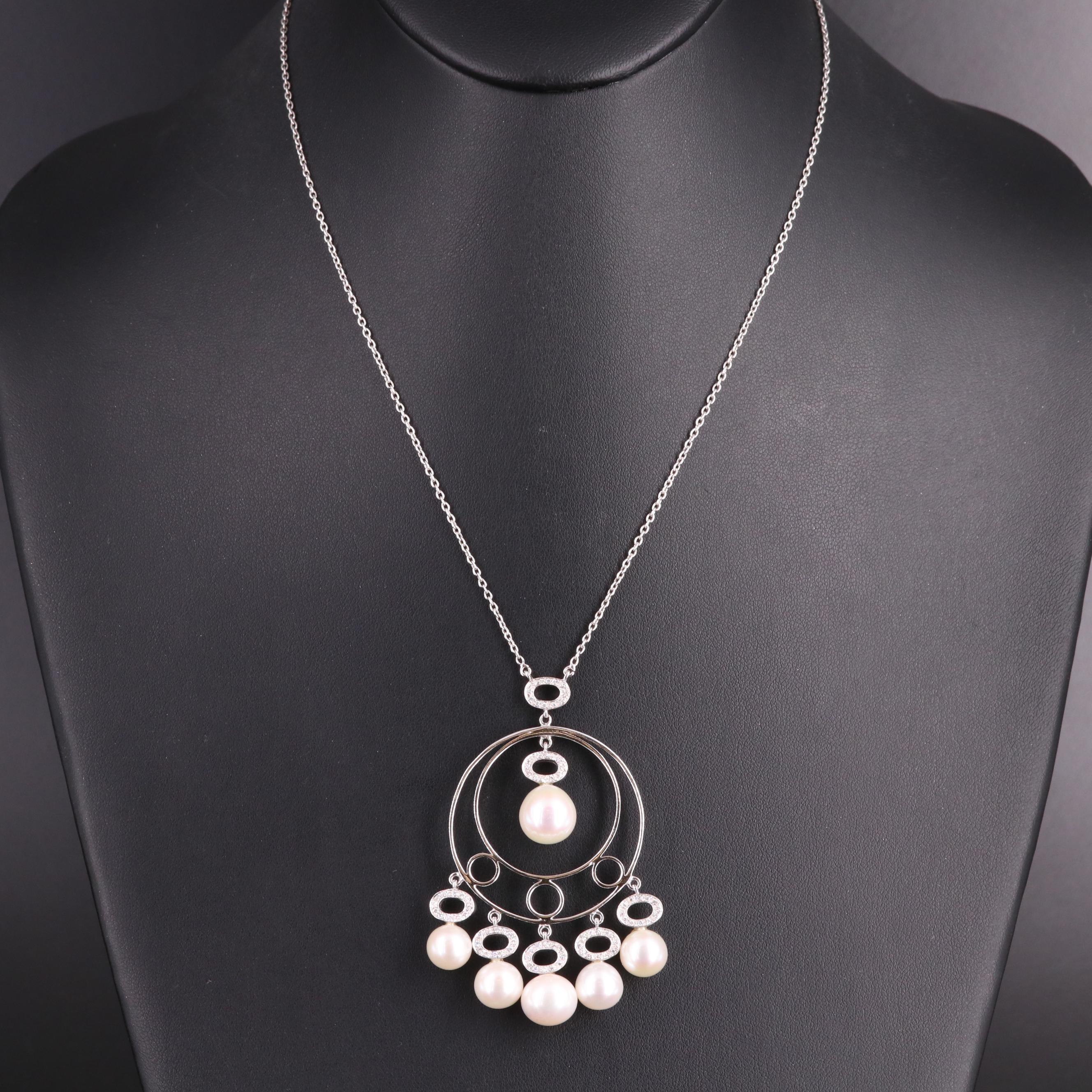 Hasbani Gioielli 18K Pearl and Diamond Necklace