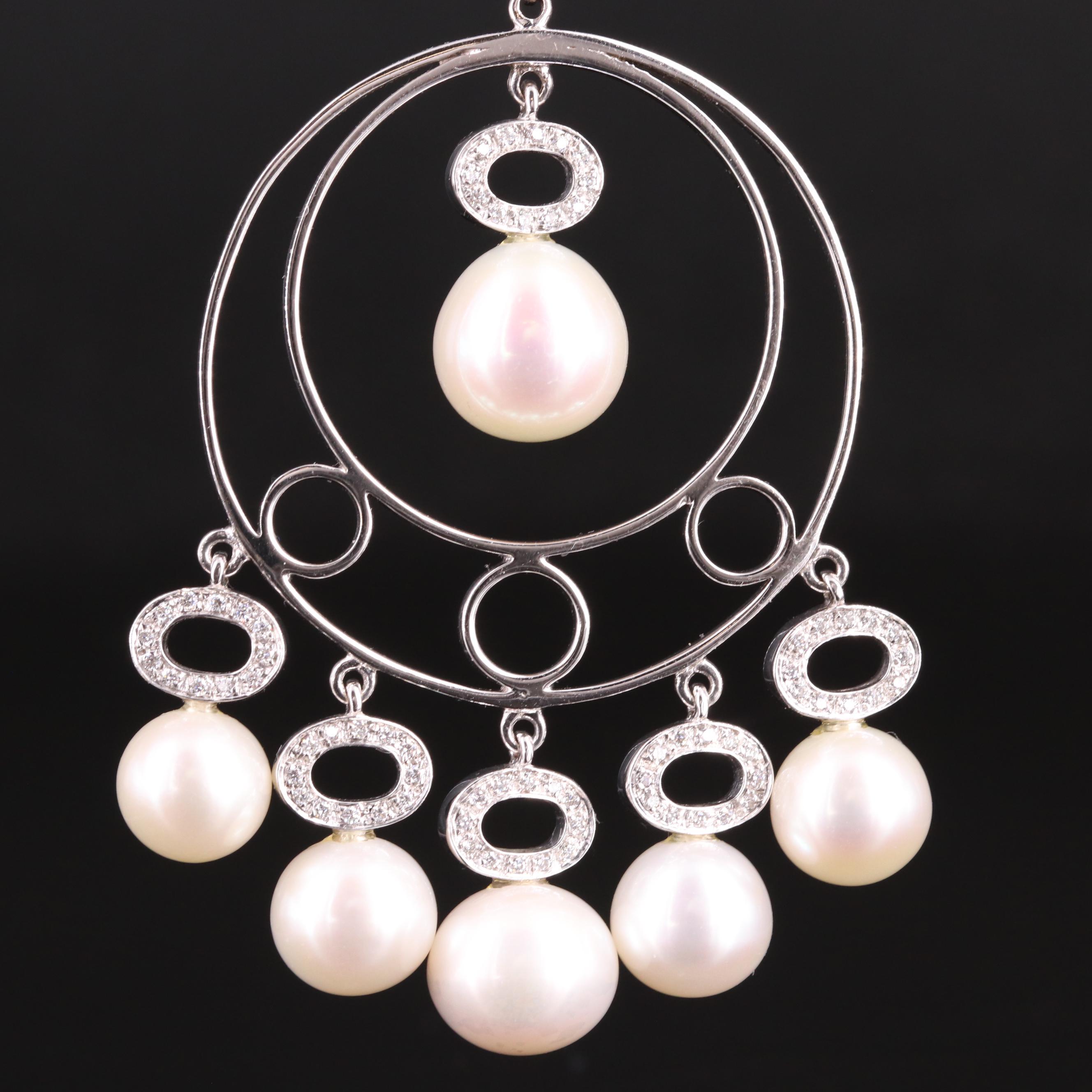 Hasbani Gioielli 18K Pearl and Diamond Necklace