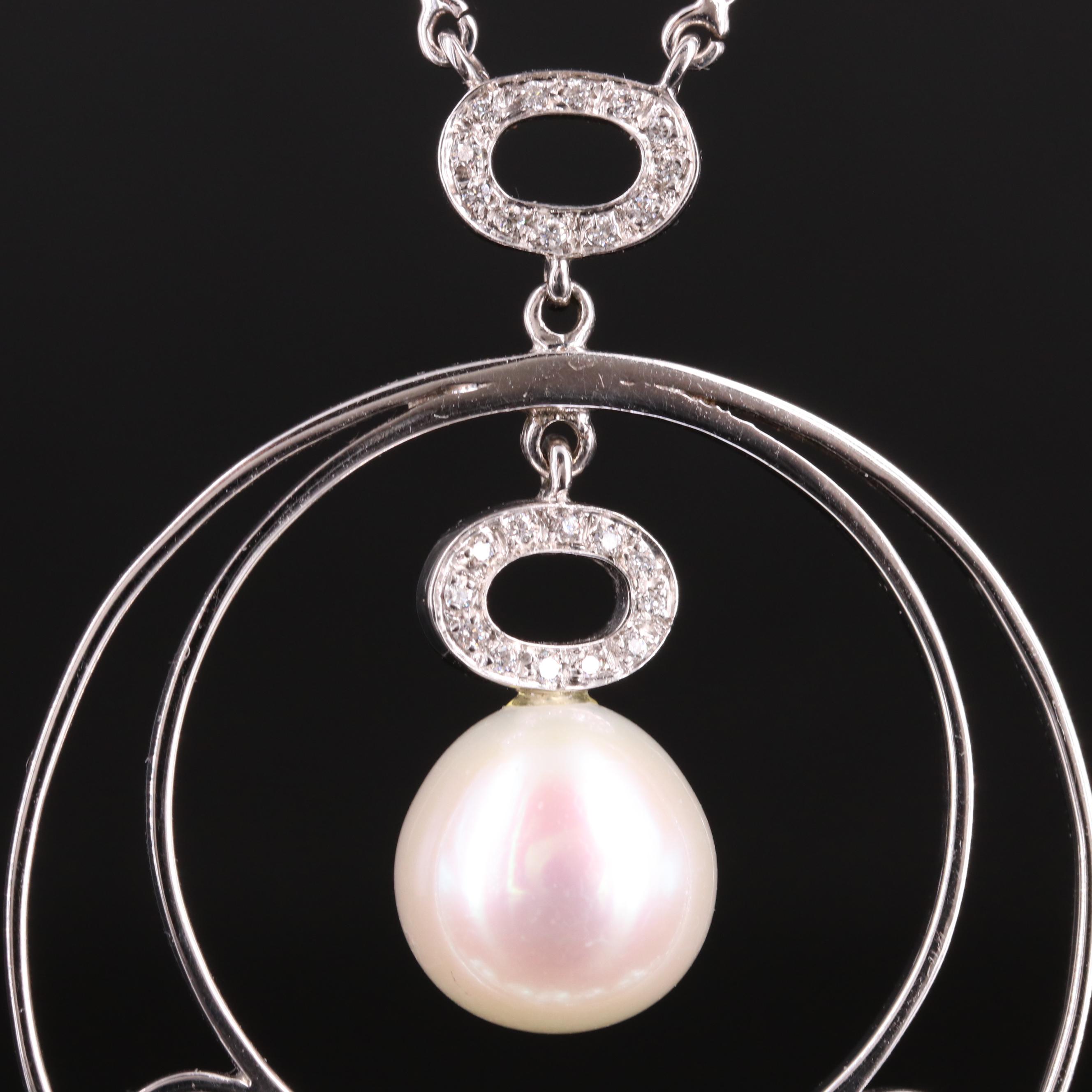 Hasbani Gioielli 18K Pearl and Diamond Necklace