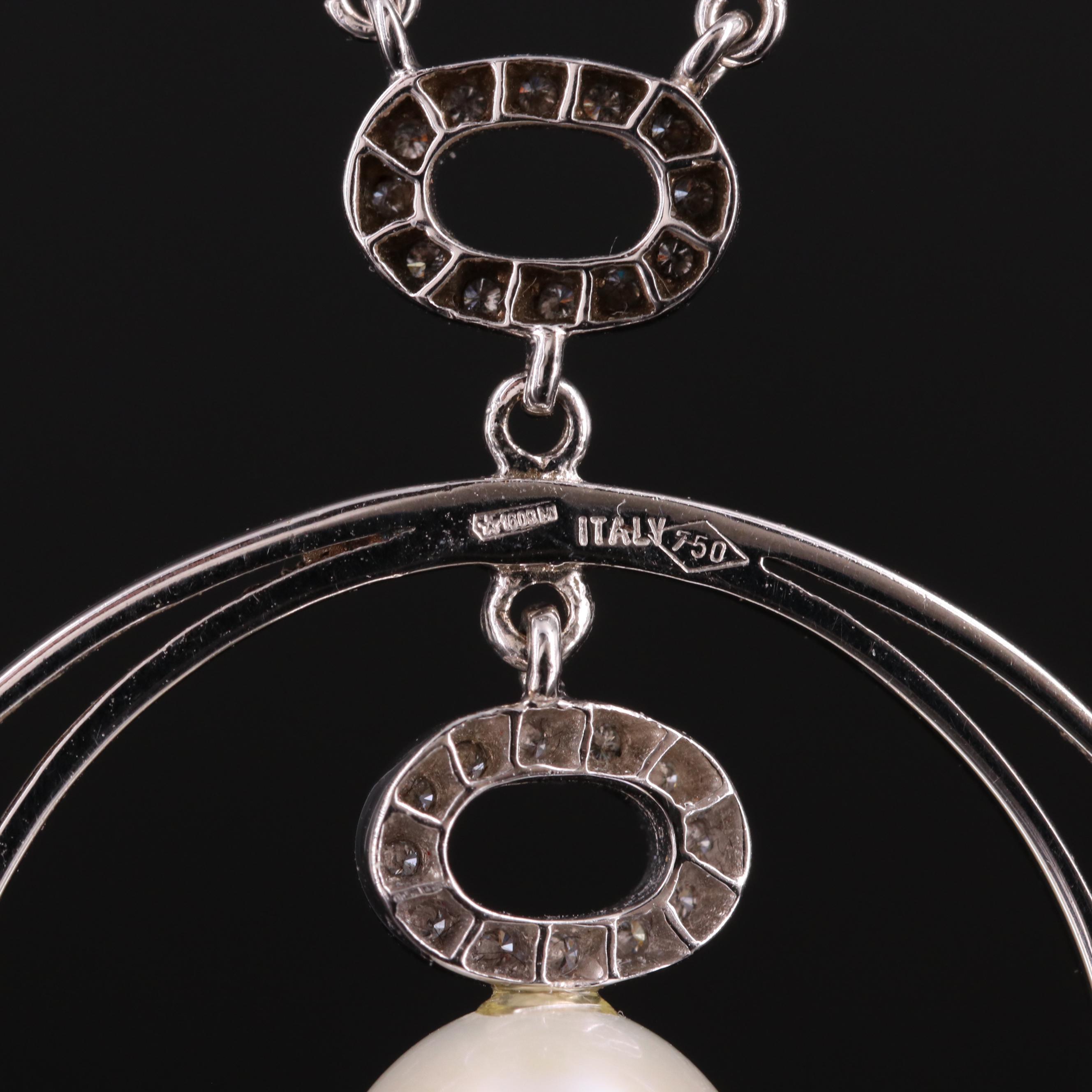 Hasbani Gioielli 18K Pearl and Diamond Necklace