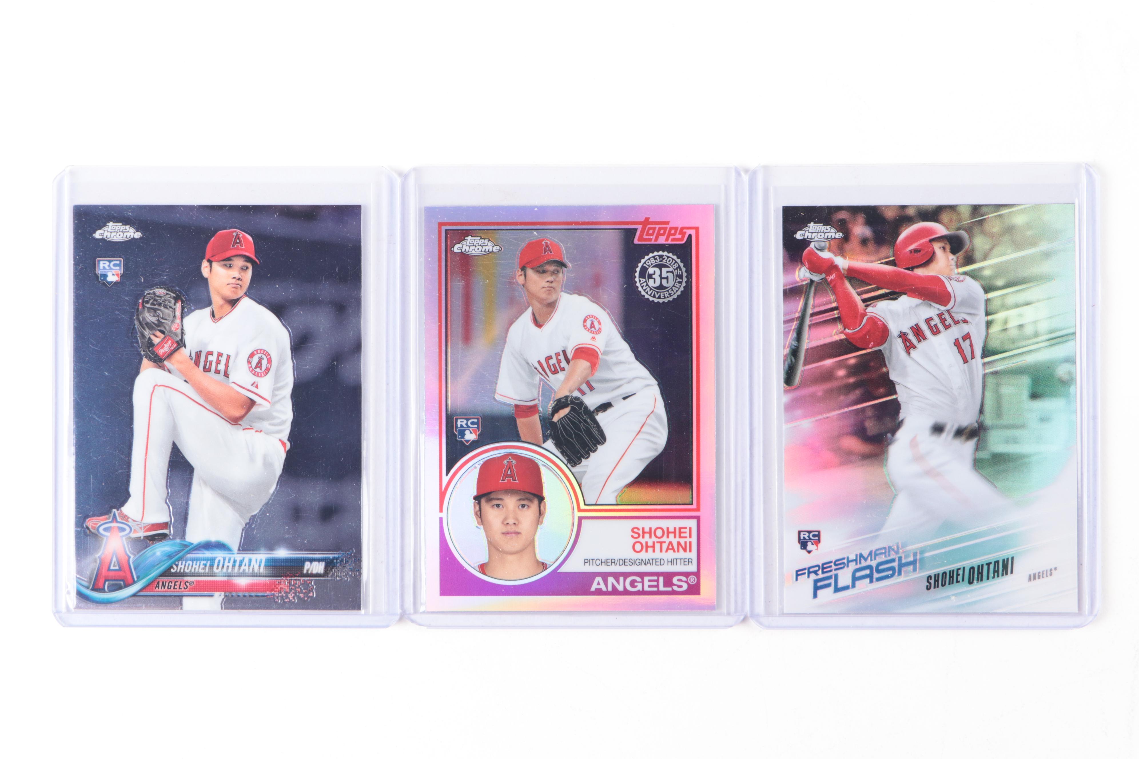 2018 Topps Chrome Shohei Ohtani Rookie Cards with 1983 35th Anniversary