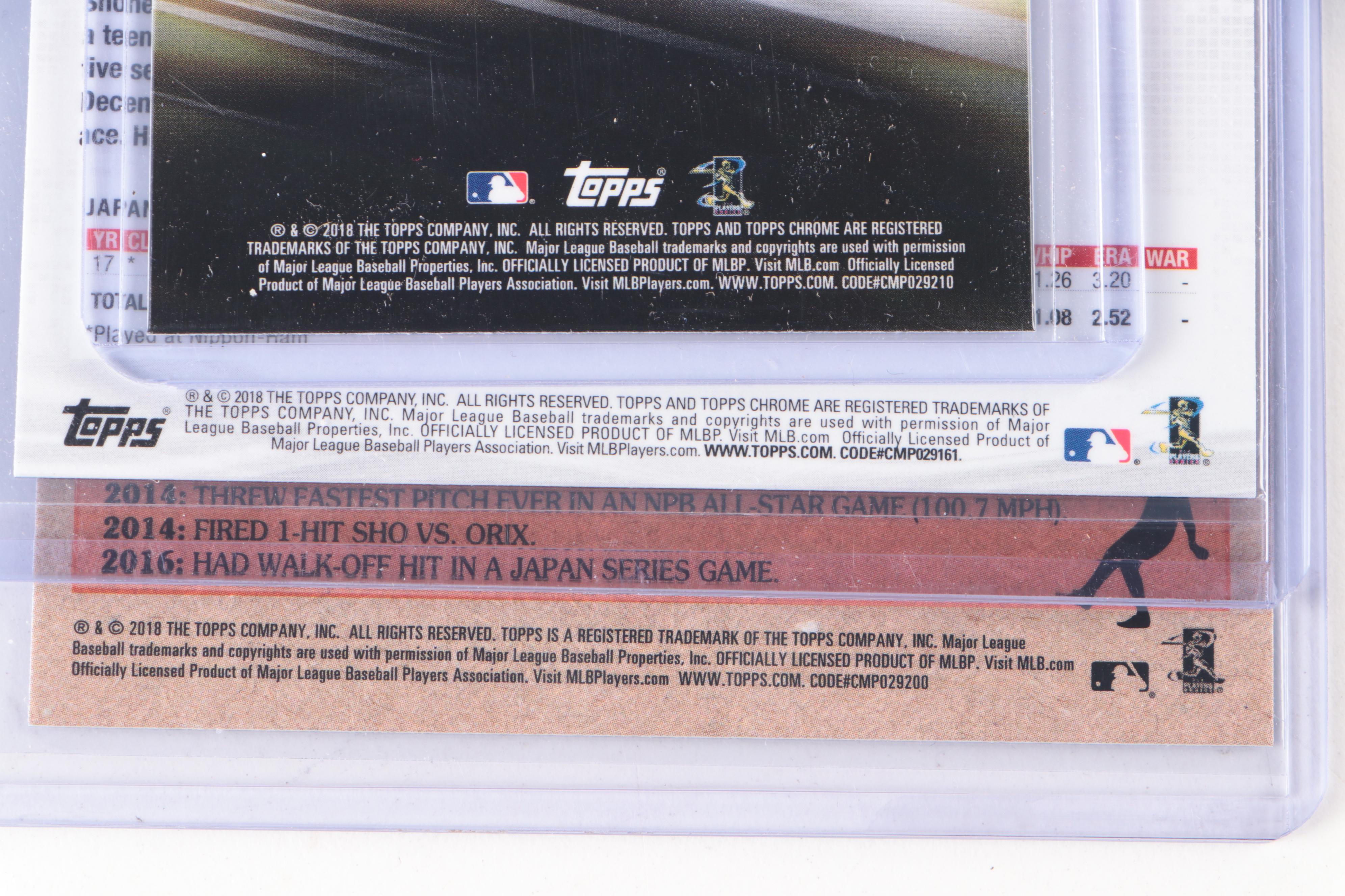 2018 Topps Chrome Shohei Ohtani Rookie Cards with 1983 35th Anniversary