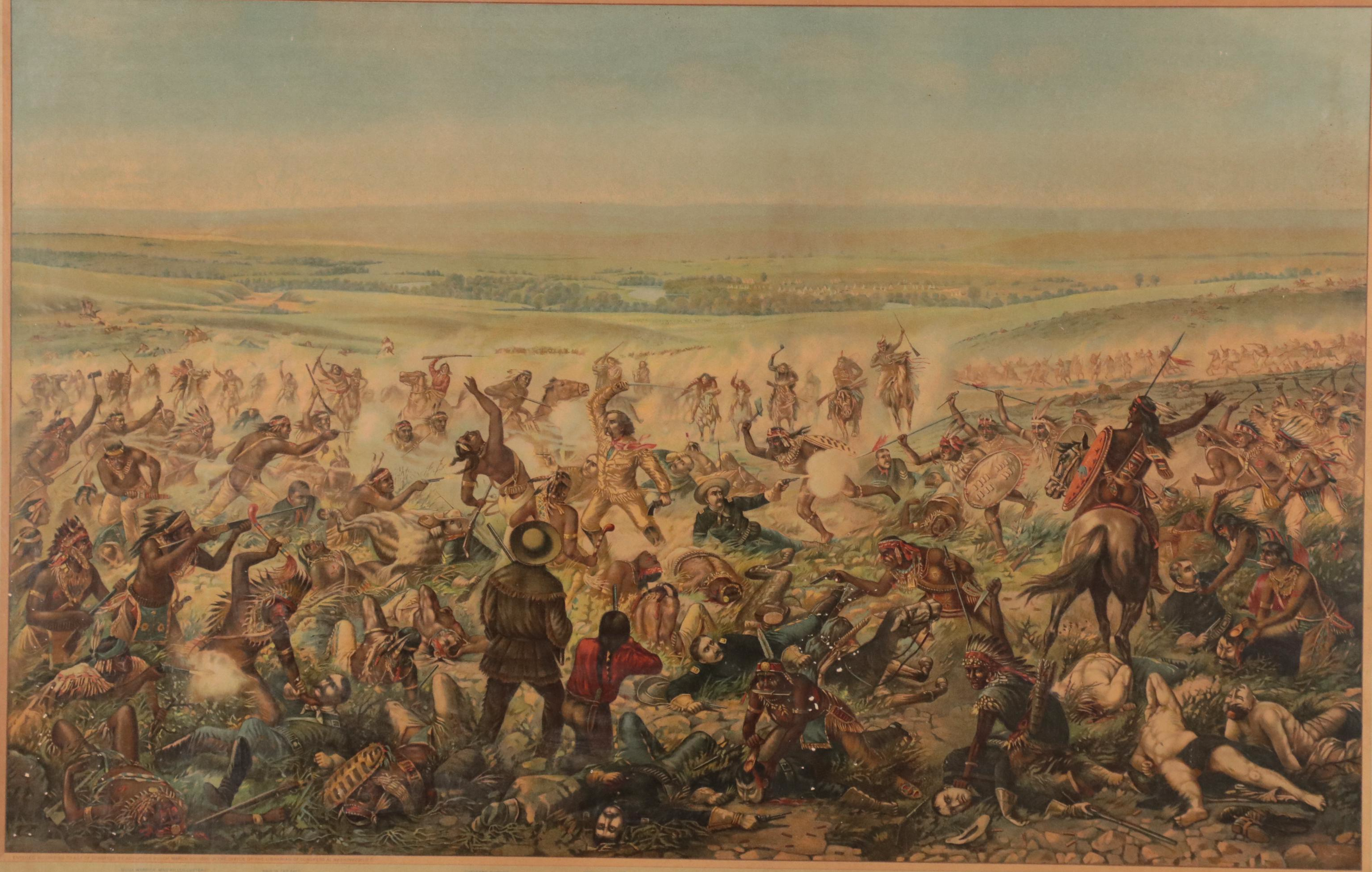 Anheuser-Busch Chromolithograph "Custer's Last Fight," 1896