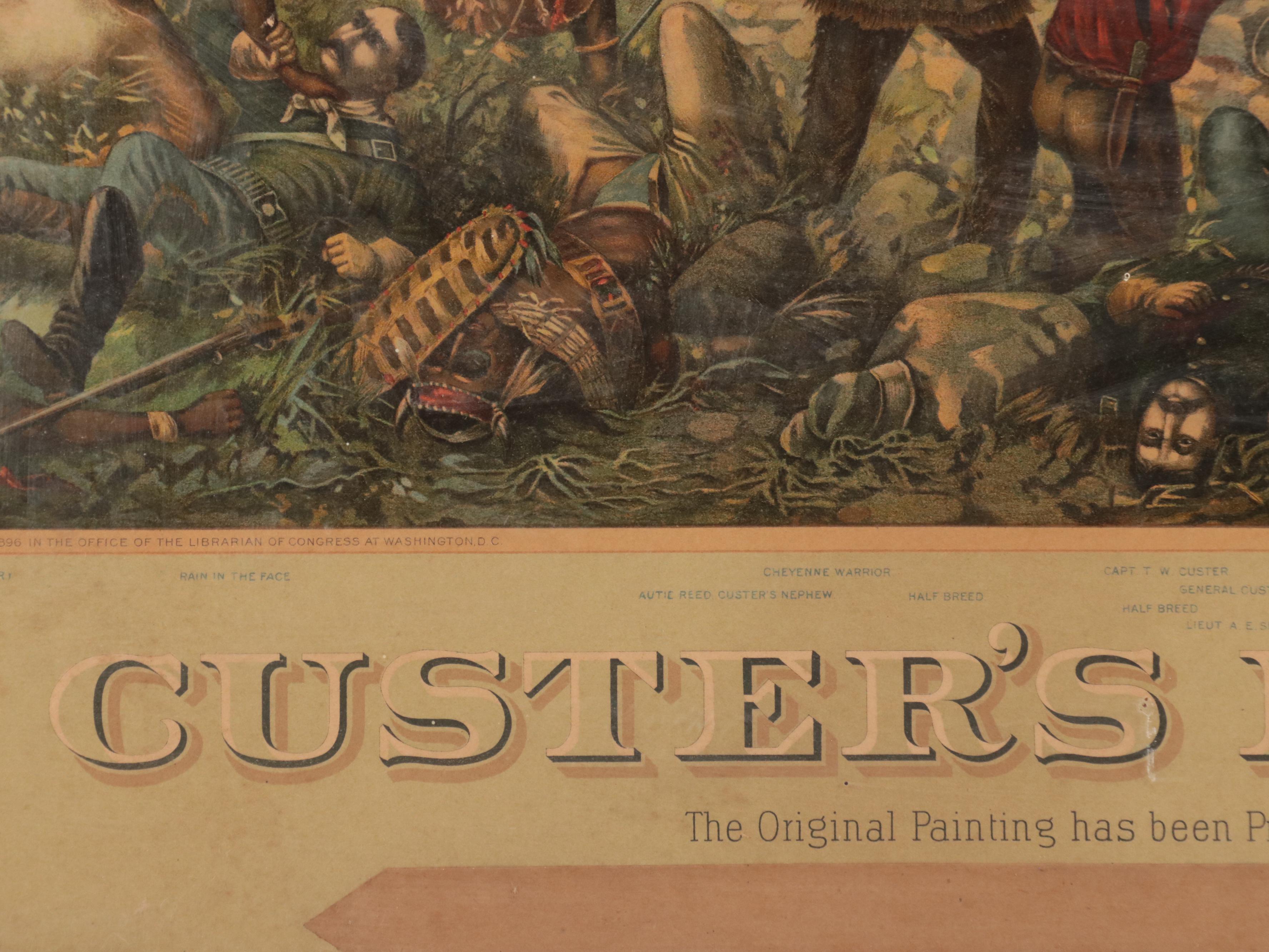 Anheuser-Busch Chromolithograph "Custer's Last Fight," 1896