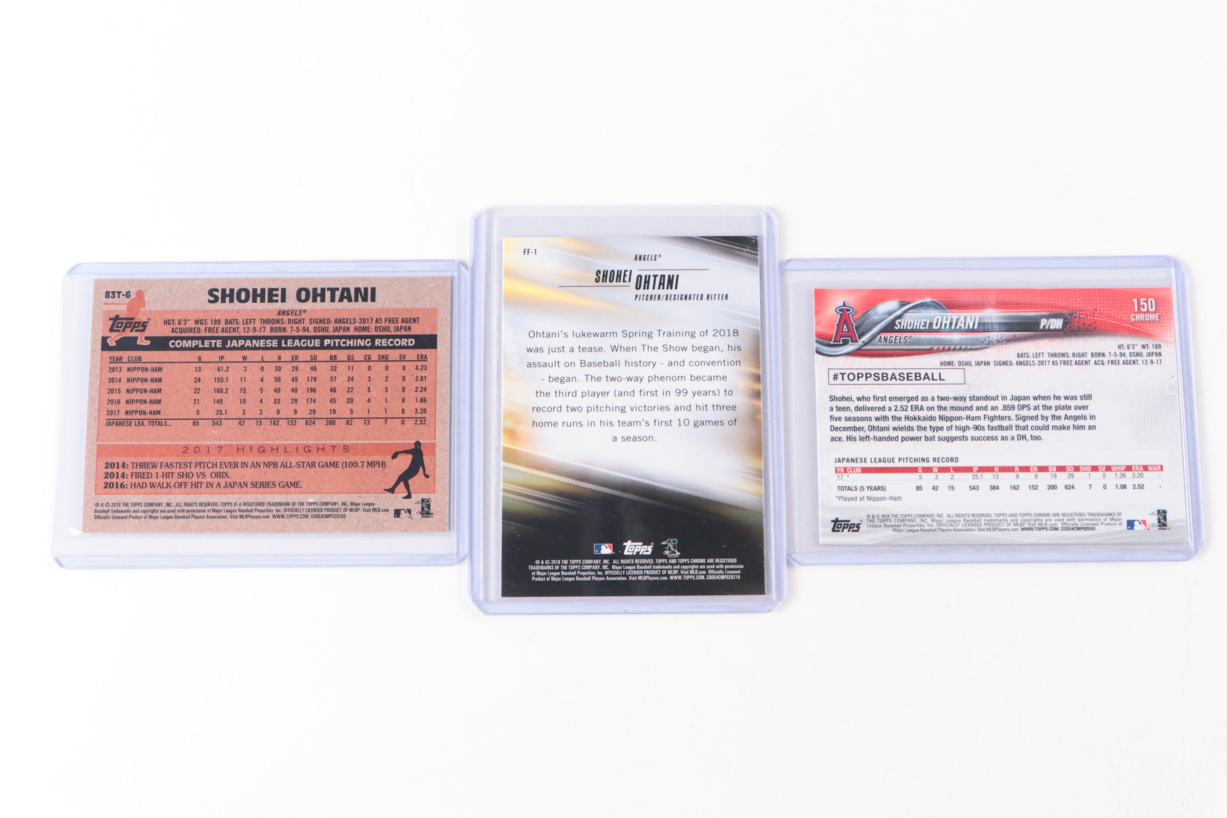 2018 Topps Chrome Shohei Ohtani Rookie Cards with 1983 35th Anniversary