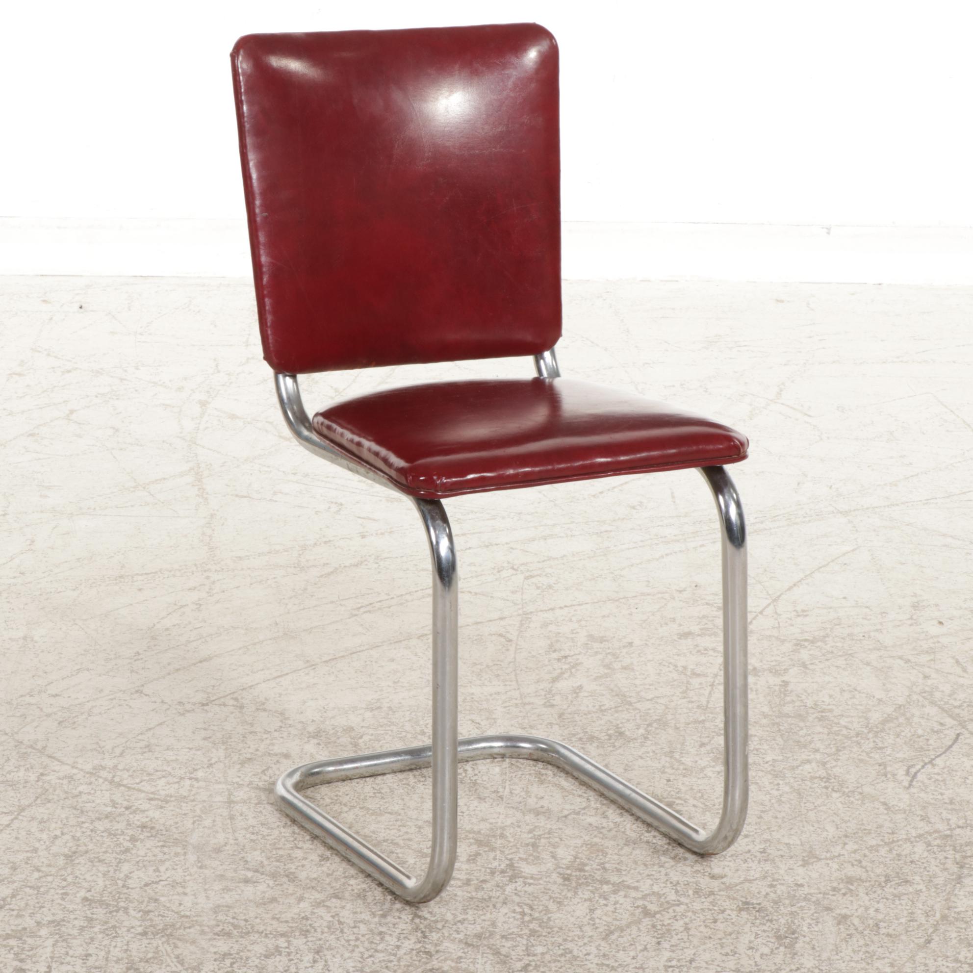 Laminate Topped Chromed Metal Dinette Set with Draw Leaf Table, 1950s