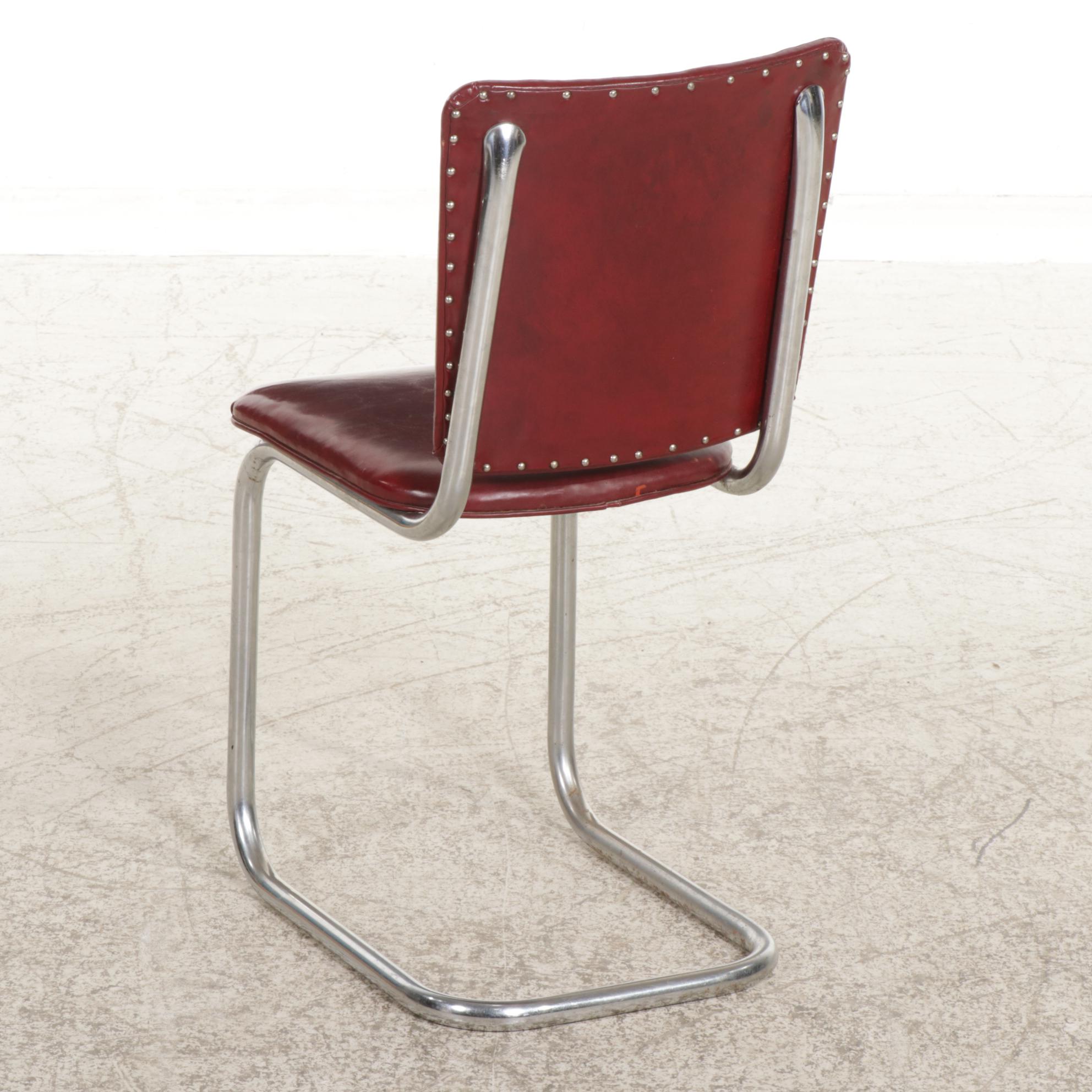 Laminate Topped Chromed Metal Dinette Set with Draw Leaf Table, 1950s