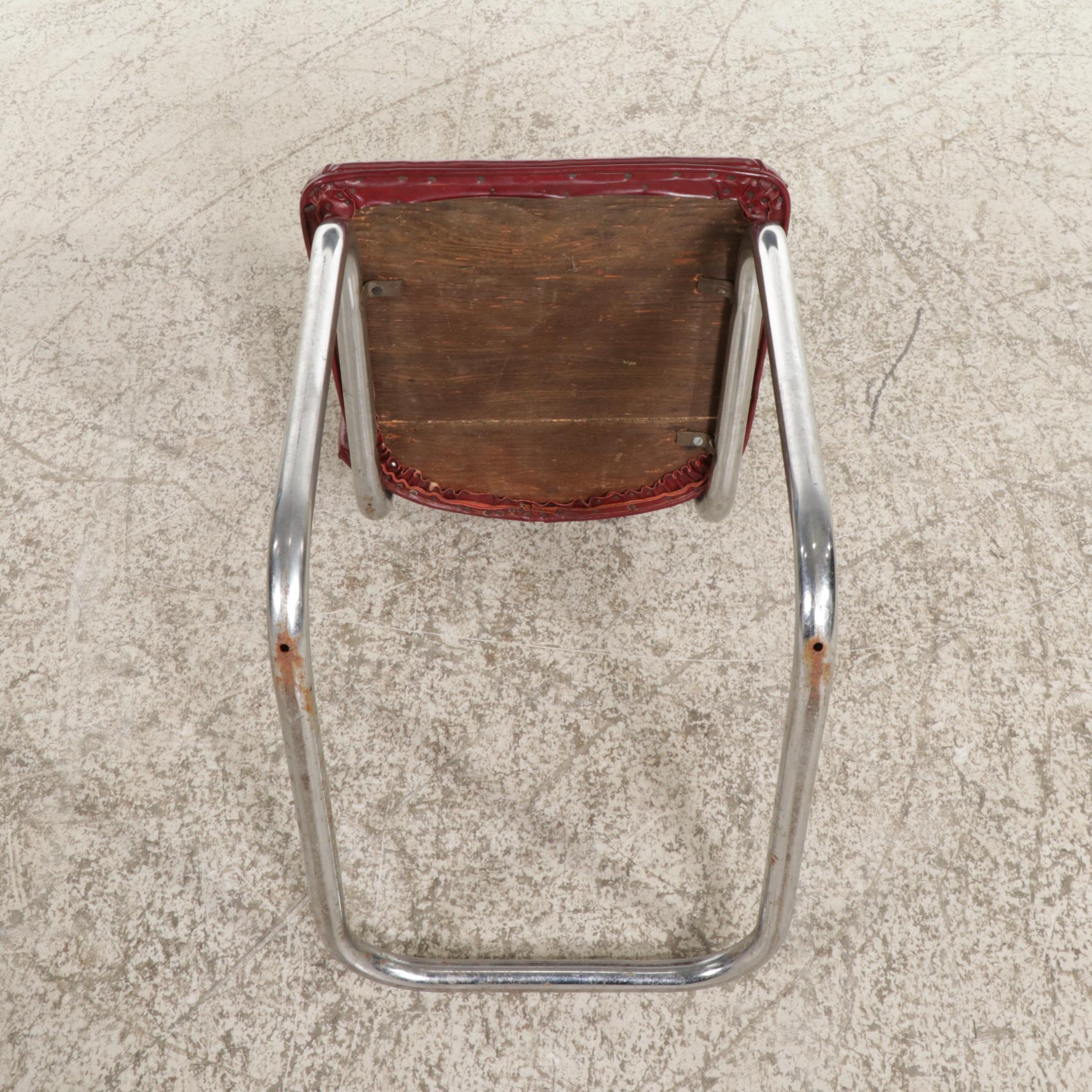 Laminate Topped Chromed Metal Dinette Set with Draw Leaf Table, 1950s