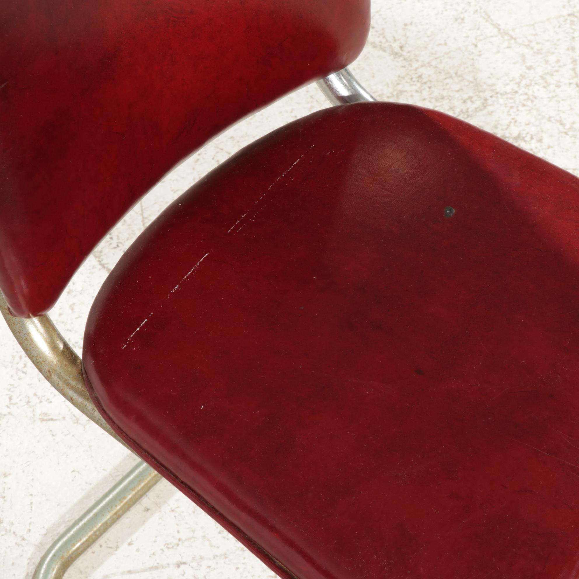 Laminate Topped Chromed Metal Dinette Set with Draw Leaf Table, 1950s