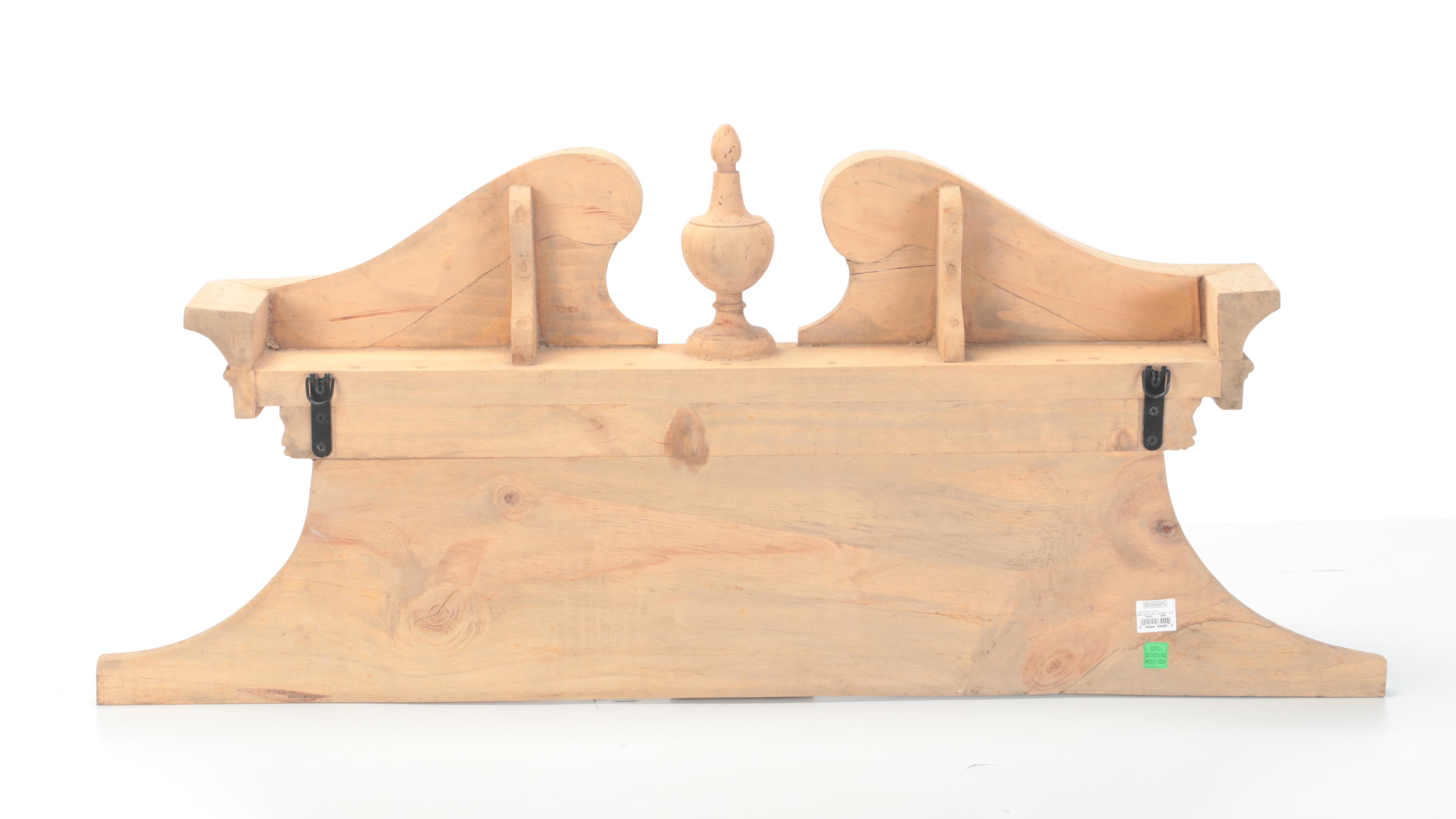 Restoration Hardware Pine Swan's Neck Architectural Pediment