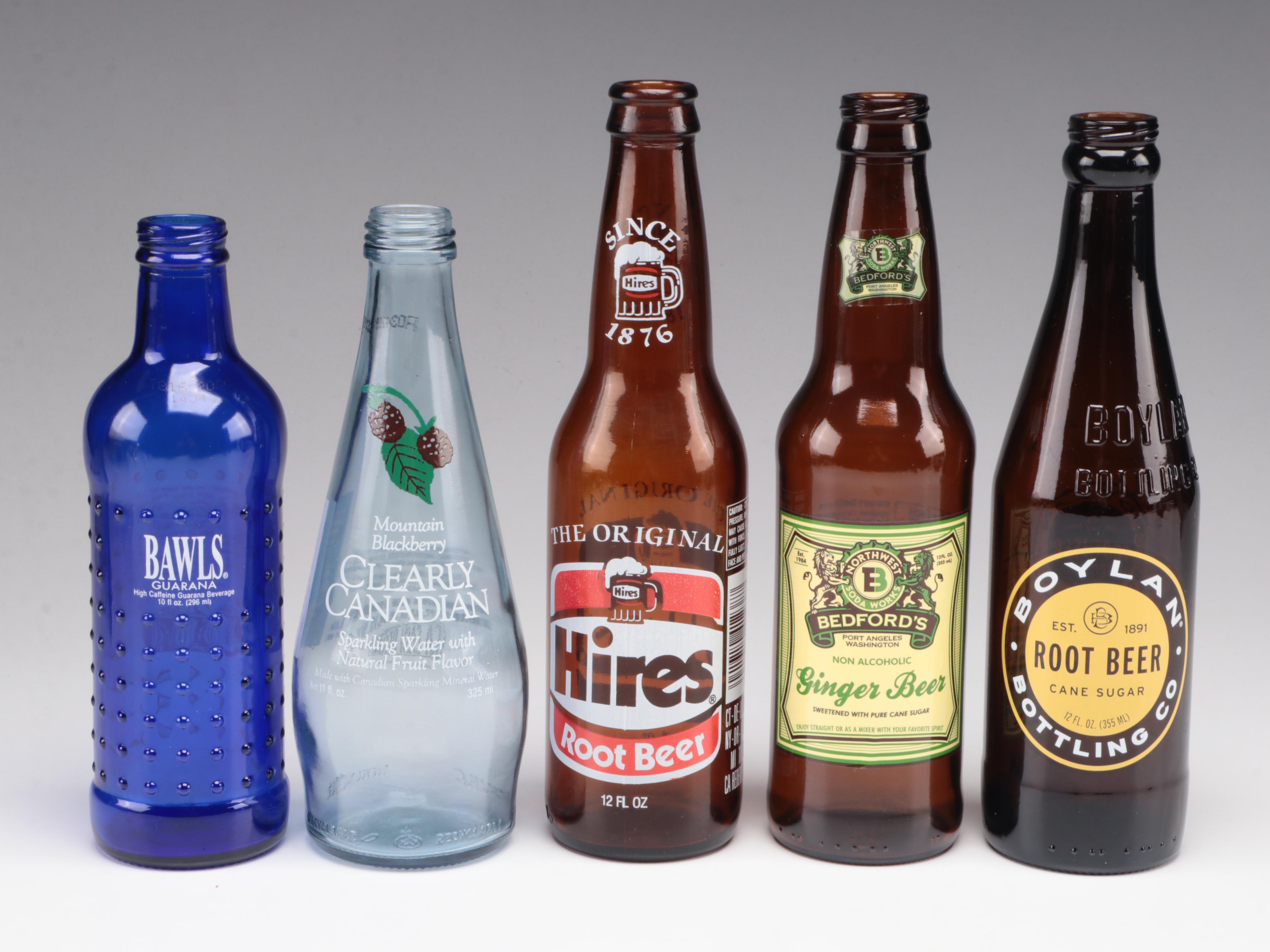 Ma's Old Fashioned, Port Orange, and Other Soda Pop Bottles, Vintage