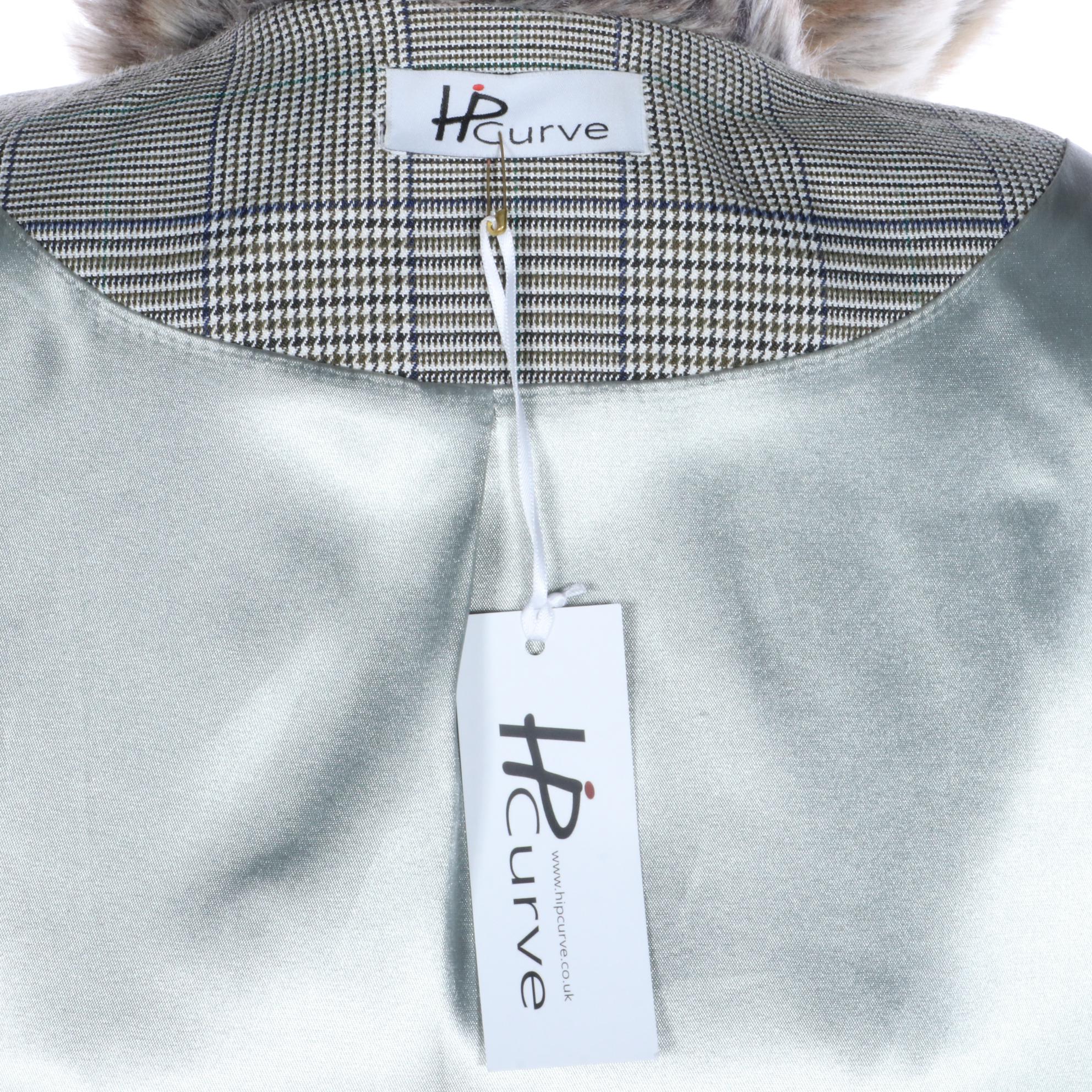 Hutch Multicolor Faux Fur Coat with Hip Curve Patchwork and Embroidered Coat