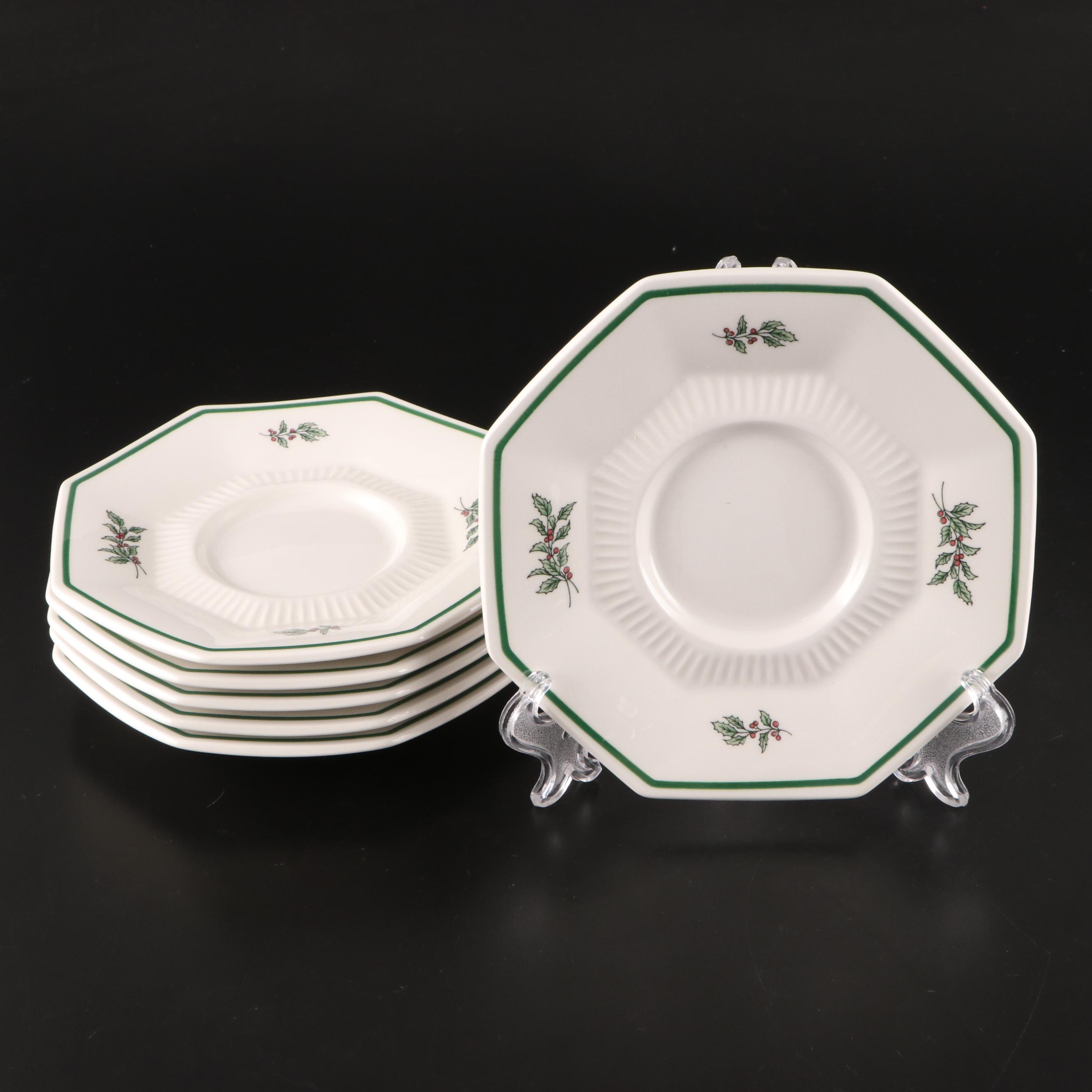 Spode "Christmas Tree" Platter with Nikko "Christmastime" Dinnerware