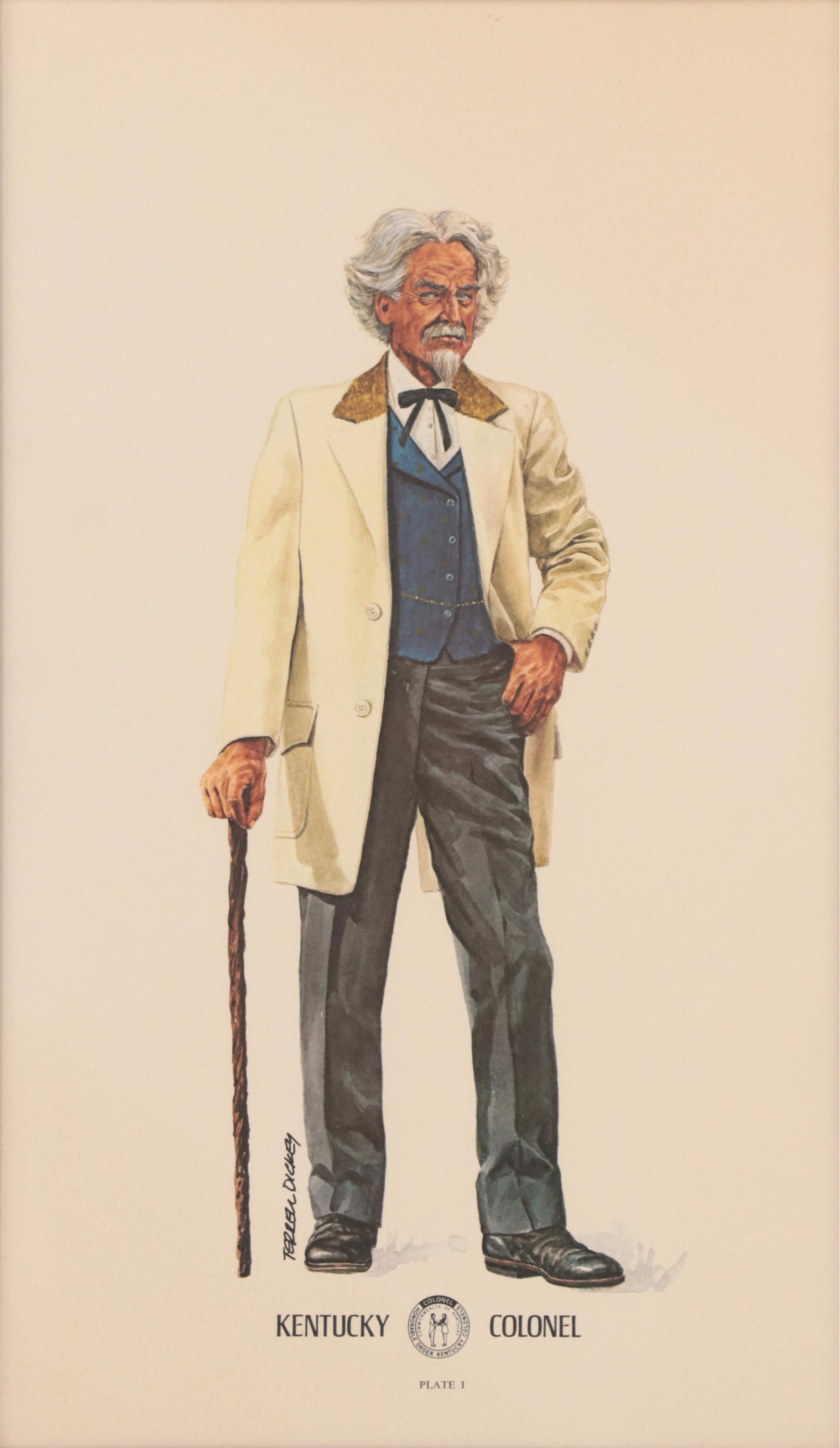 Offset Lithograph of Portrait "Kentucky Colonel"
