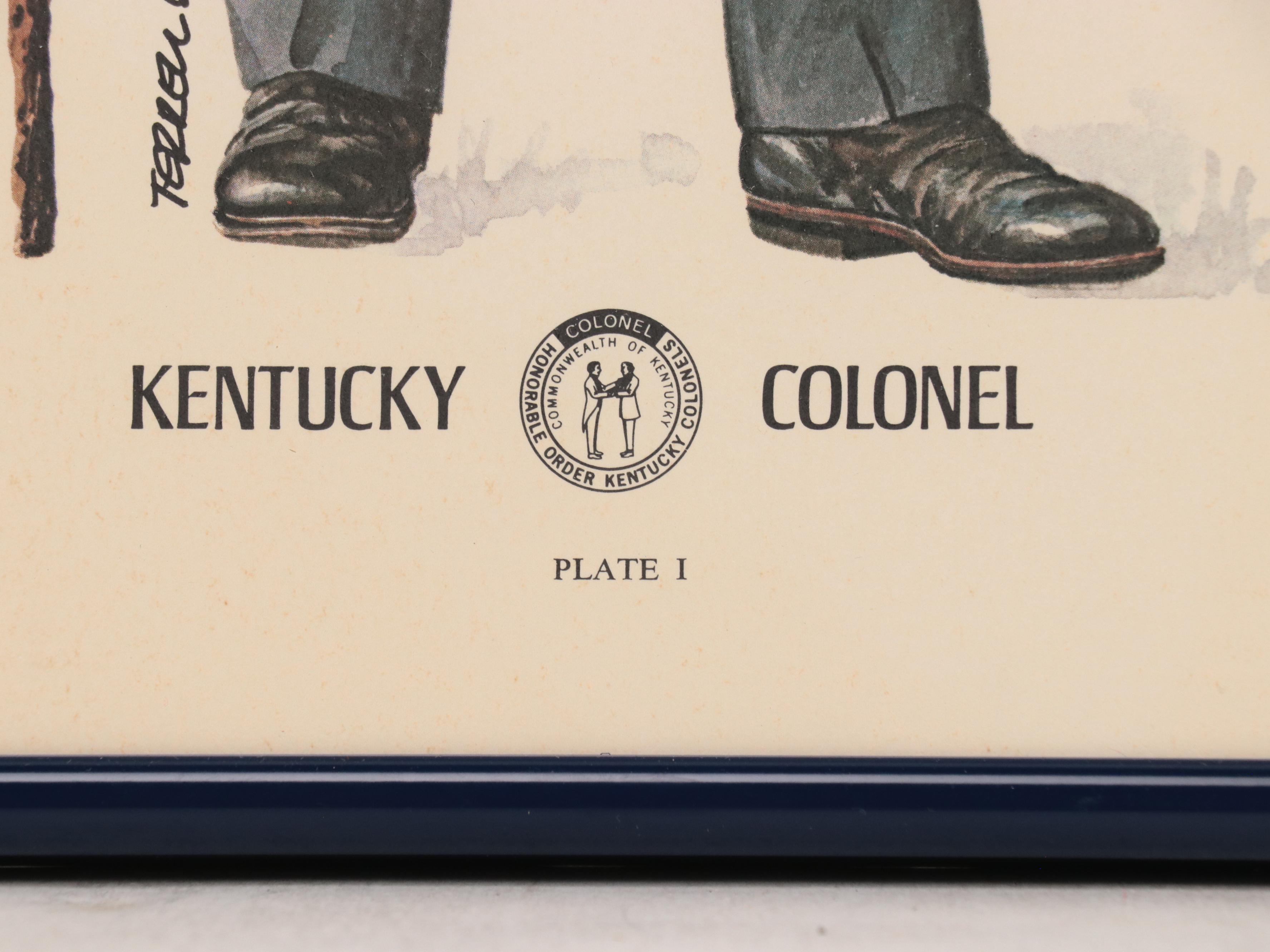 Offset Lithograph of Portrait "Kentucky Colonel"