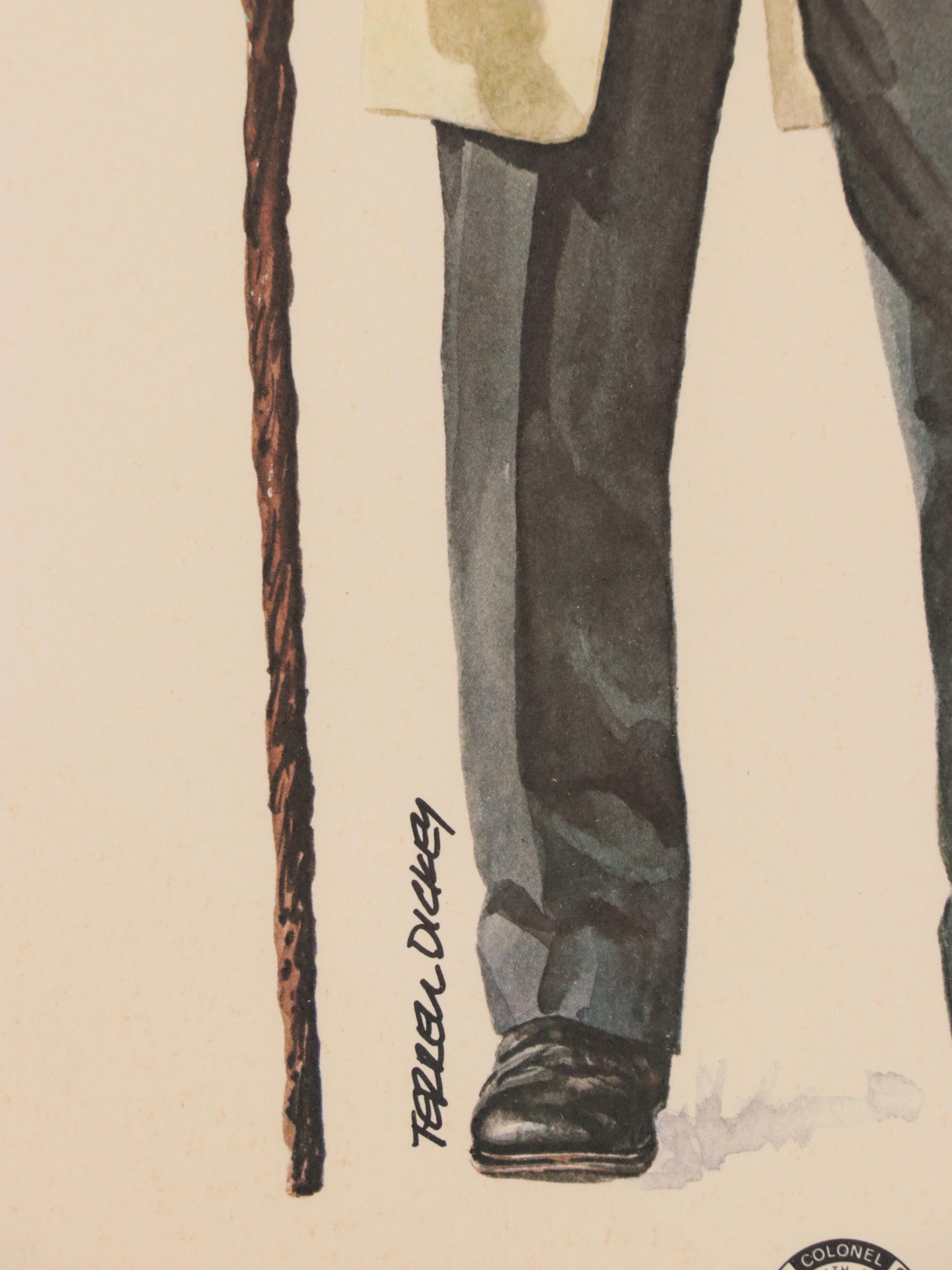 Offset Lithograph of Portrait "Kentucky Colonel"