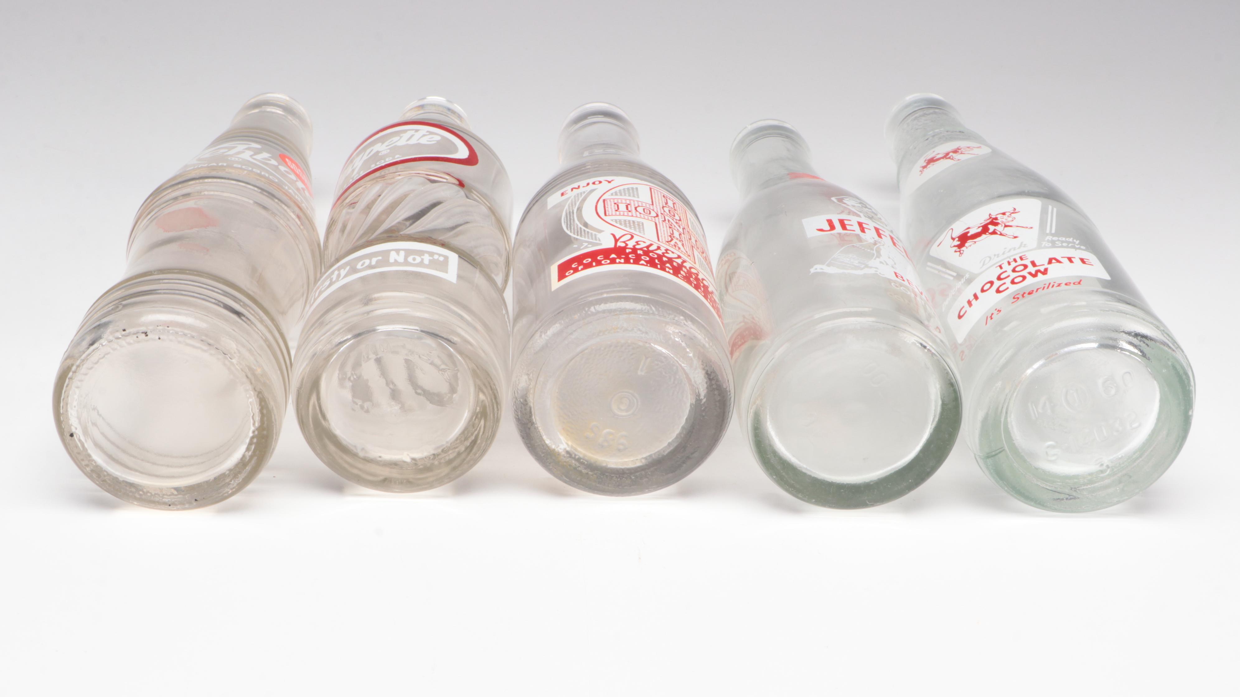Grapette, Sun-Drop, Donald Duck Cola and More Labeled Glass Soda Bottles