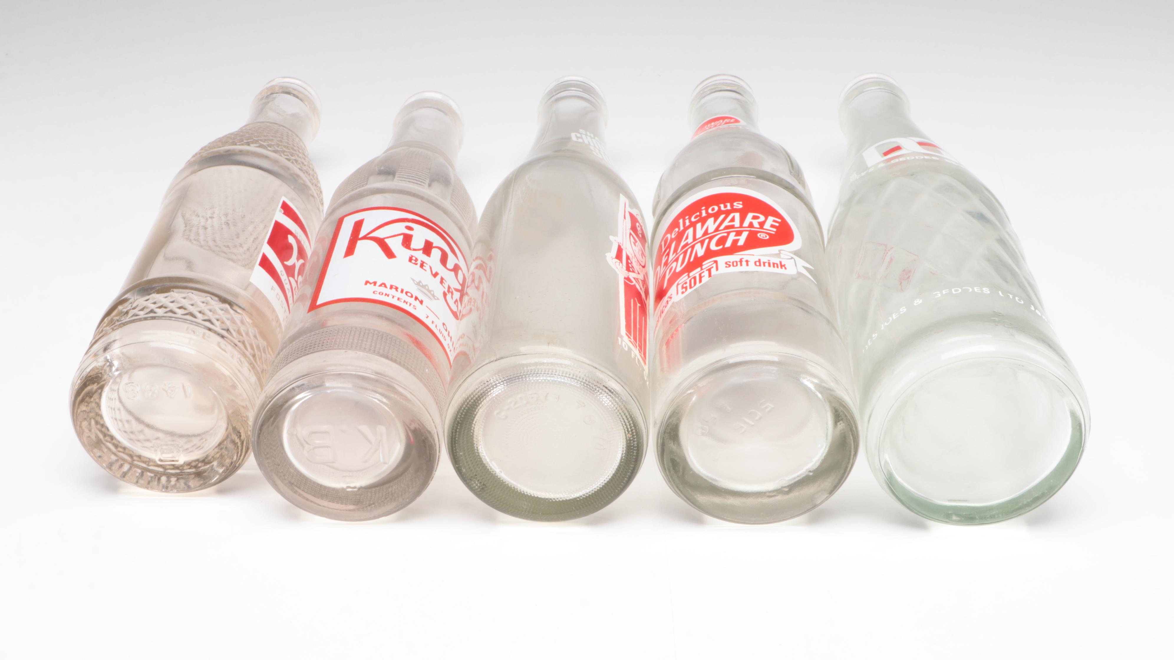 Grapette, Sun-Drop, Donald Duck Cola and More Labeled Glass Soda Bottles